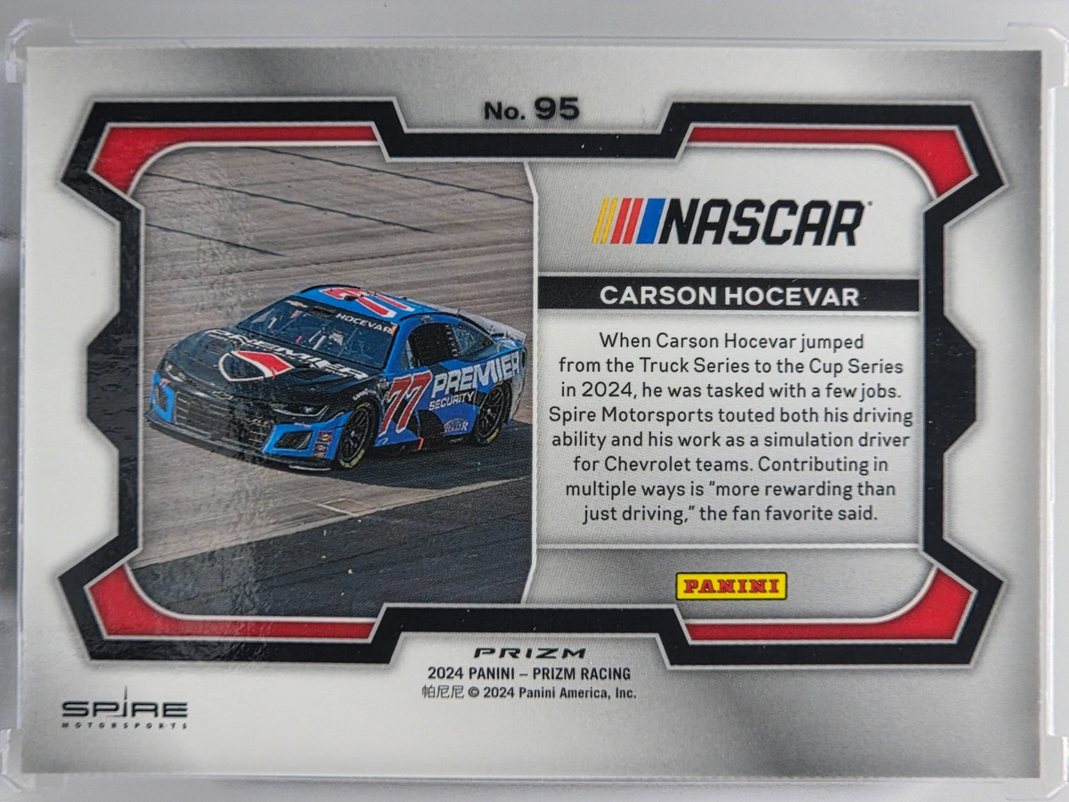 2024 Prizm Racing - Carson Hocevar - Green Ice Prizm - #95 - Buy 3 Get 1!