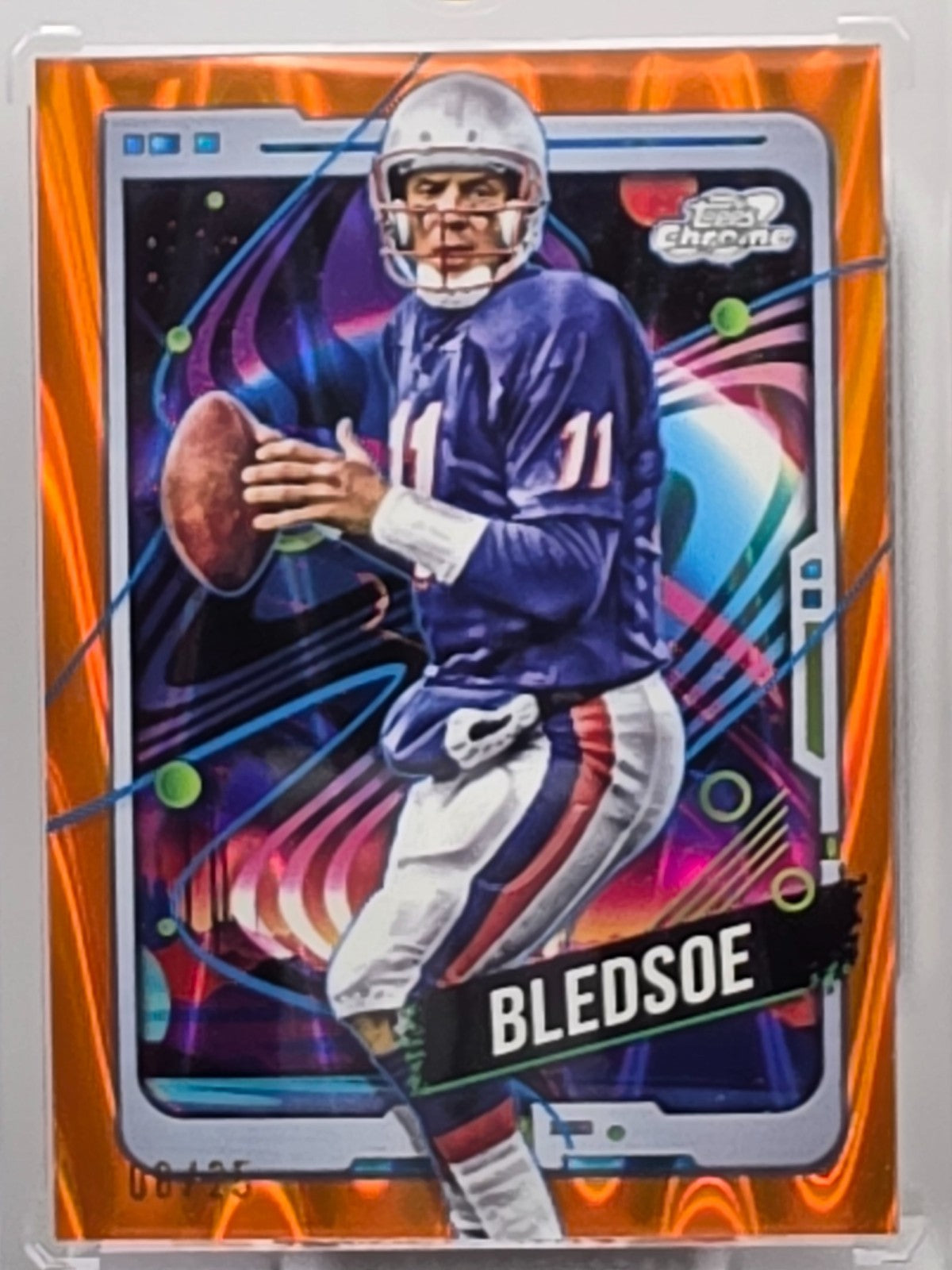 2024 Topps Cosmic Chrome - Drew Bledsoe - Orange Galactic /25 - #61