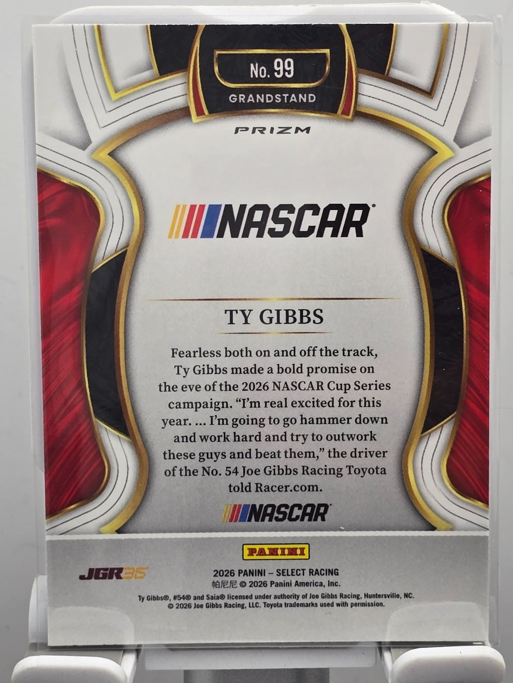 2026 Select Racing - #99 Ty Gibbs - Grandstand - Tri-Color Prizm