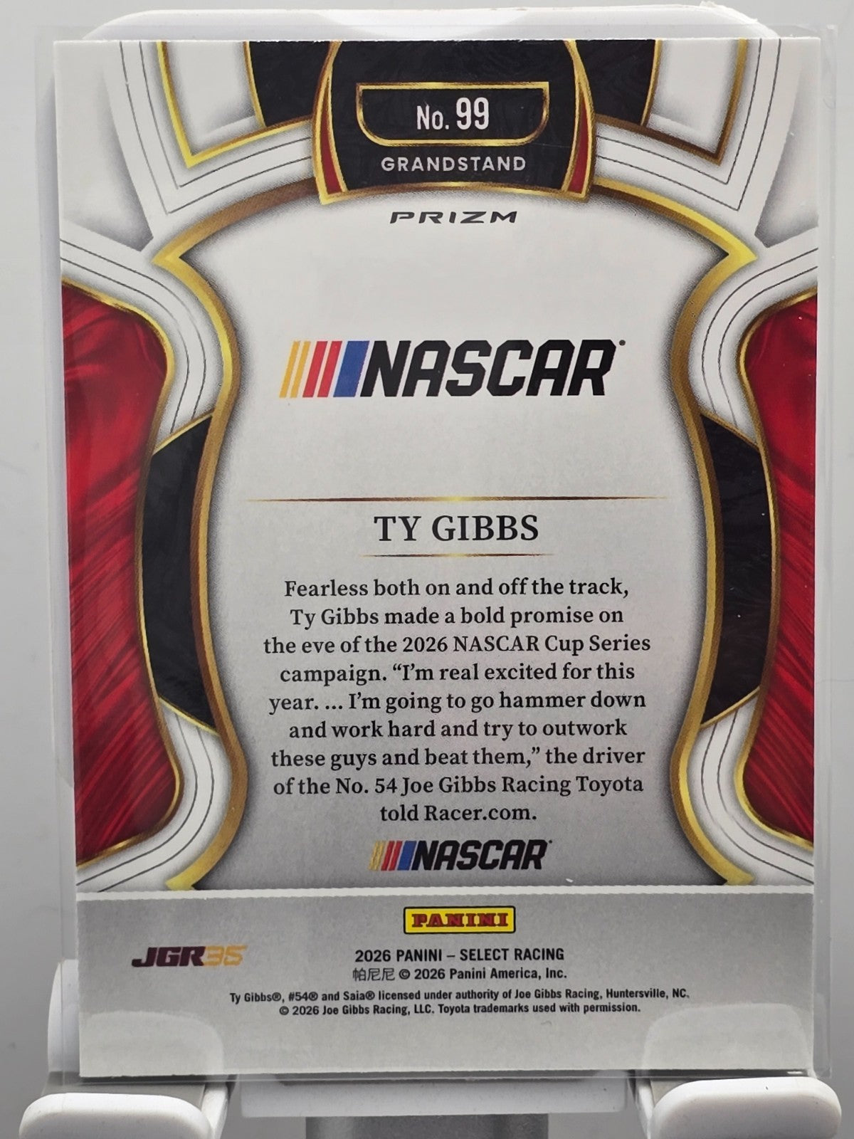 2026 Select Racing - #99 Ty Gibbs - Grandstand - Tri-Color Prizm