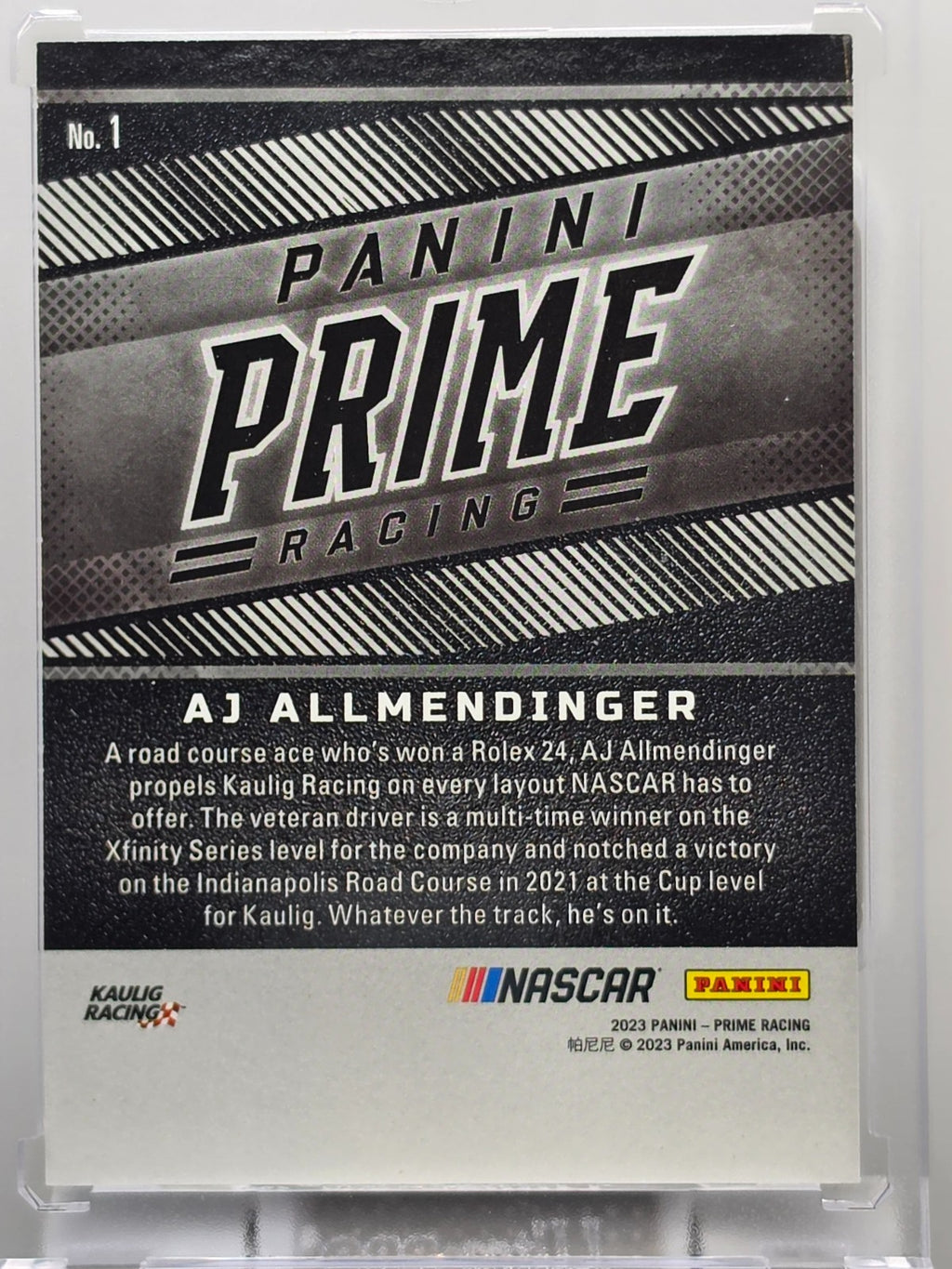 2023 Panini Prime Racing - AJ Allmendinger - Silver Holo /10 - #1