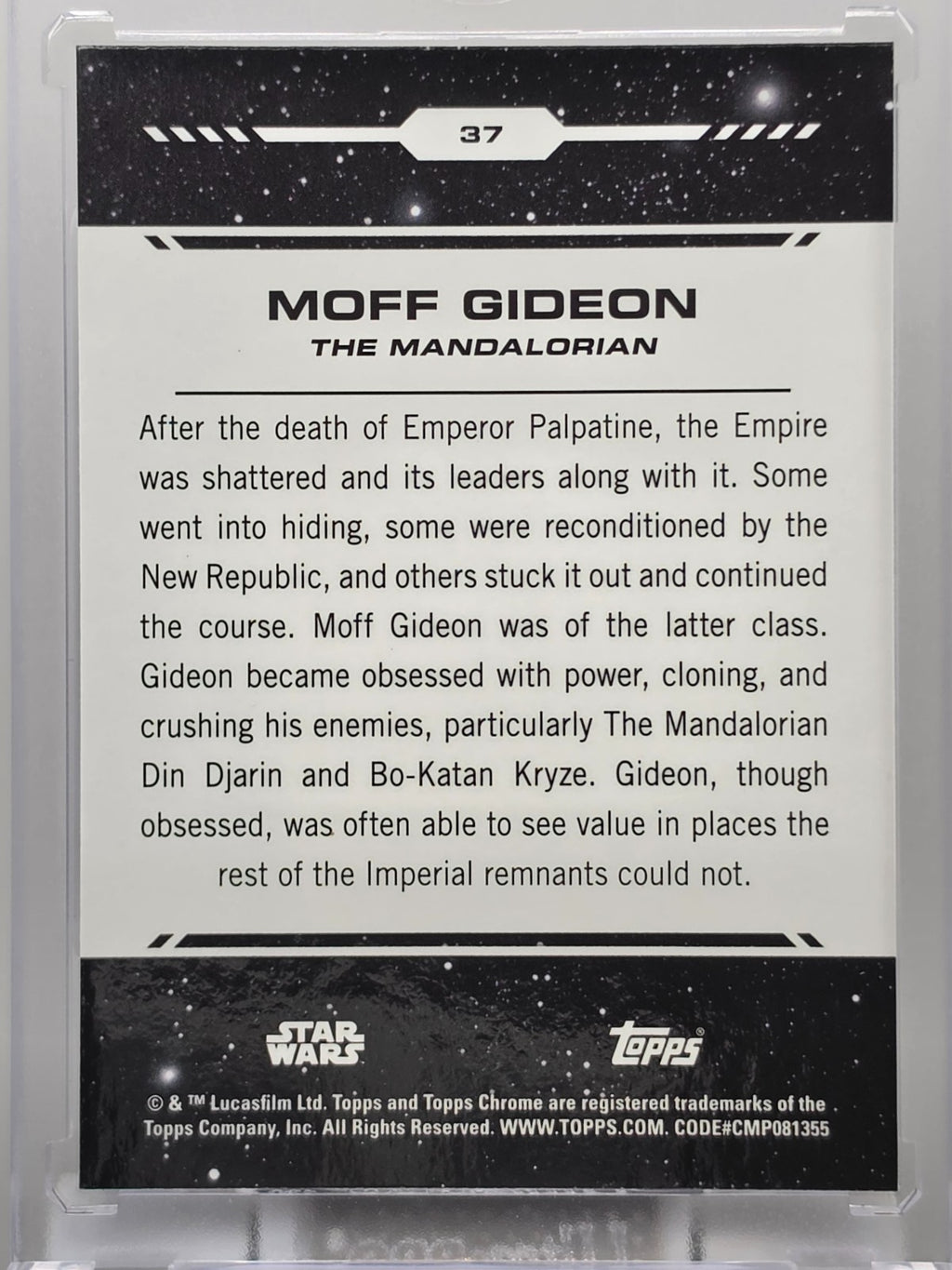2024 Topps Chrome Star Wars - Moff Gideon - Base - #37