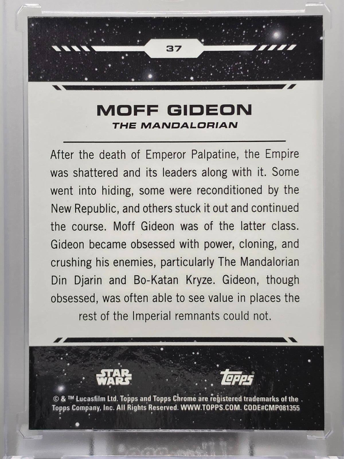 2024 Topps Chrome Star Wars - Moff Gideon - Base - #37
