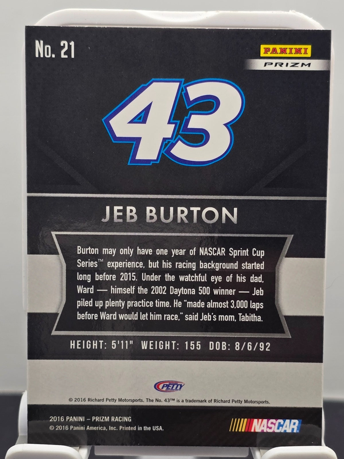 2016 Prizm Racing - #21 Jeb Burton - Red, White & Blue Prizm SP