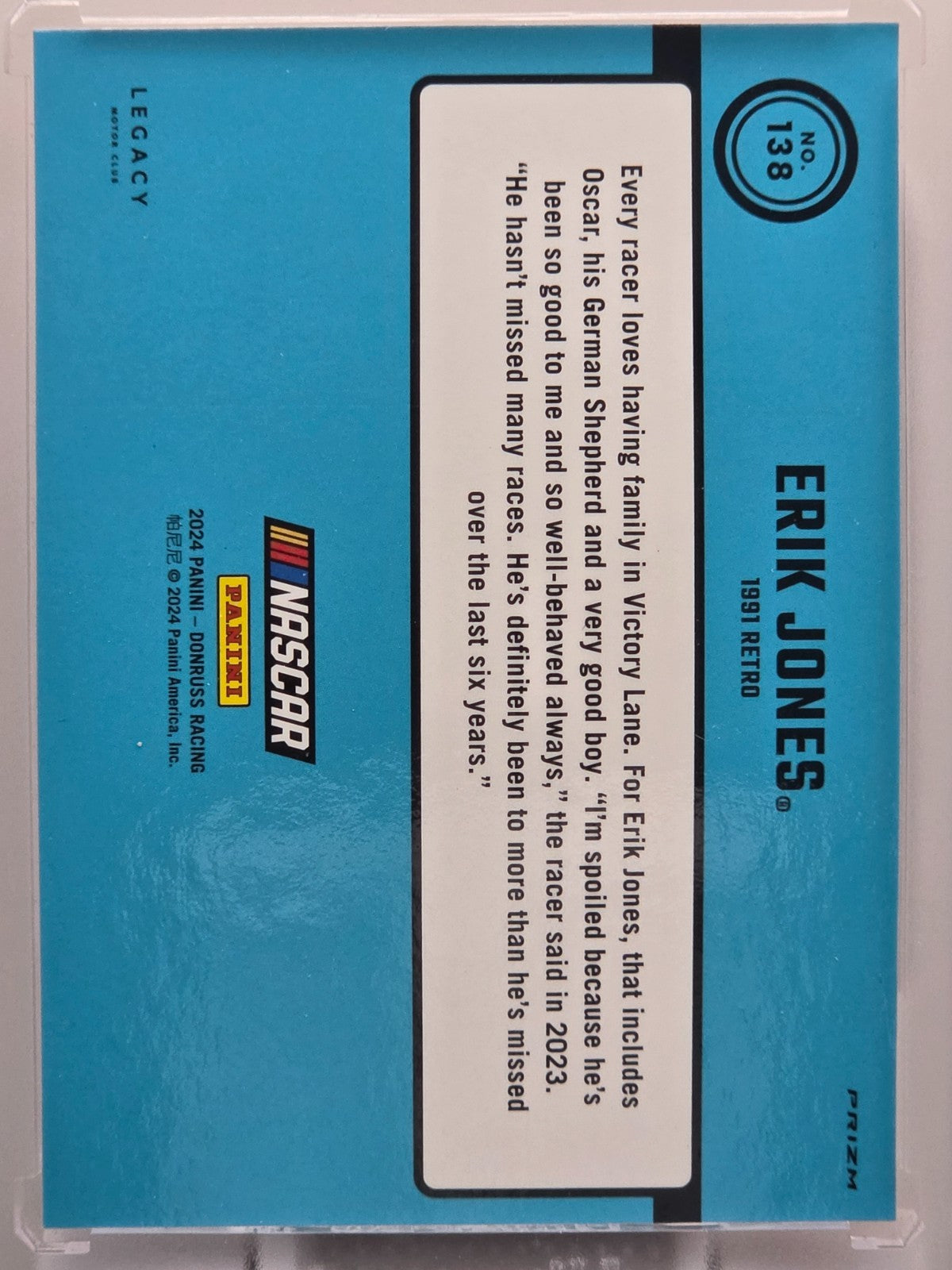 2024 Panini Donruss - Erik Jones - Orange Velocity - #138 - Buy 3 Get 1!