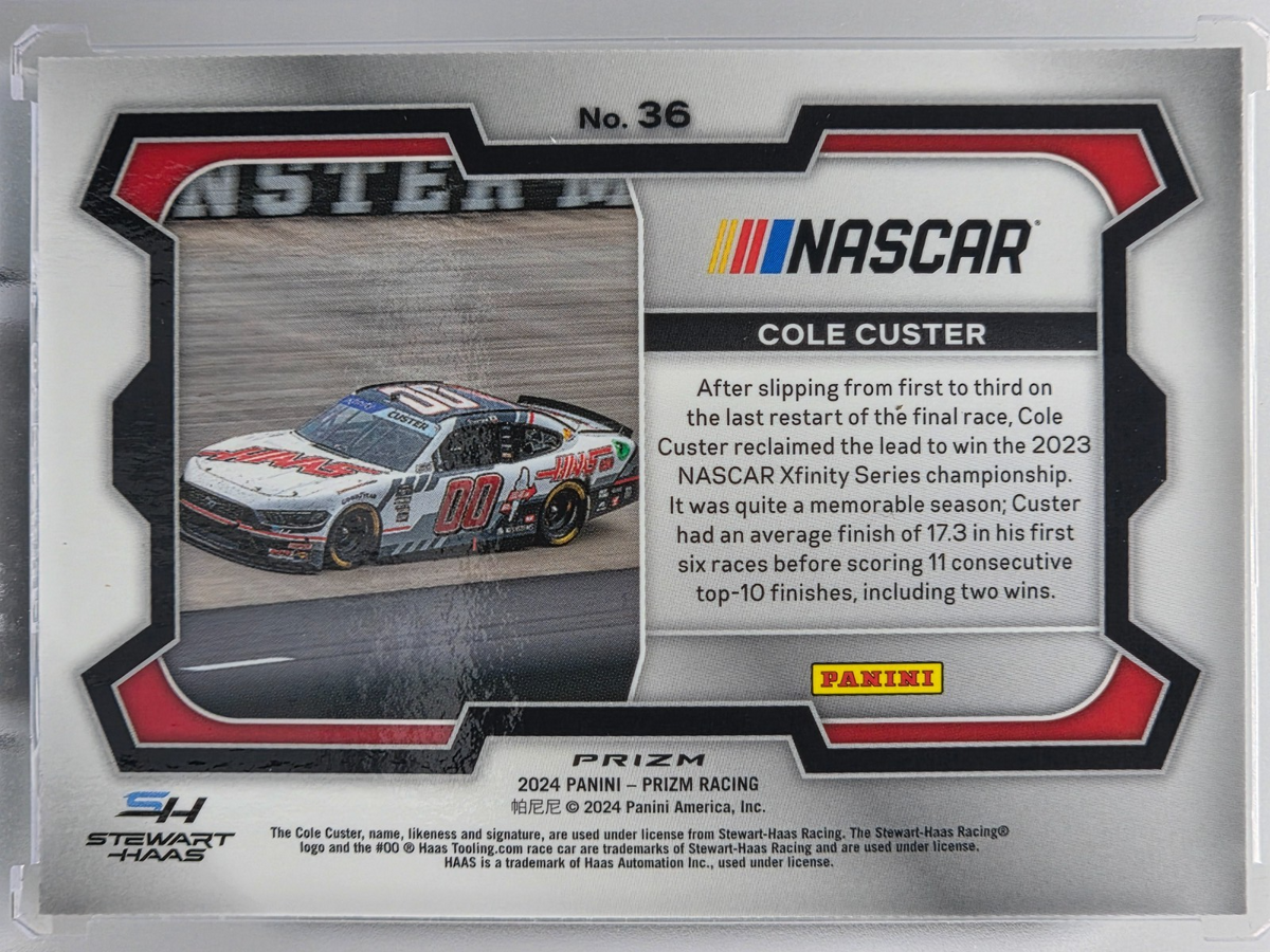 2024 Prizm Racing - Cole Custer - Green Prizm - #36 - Buy 3 Get 1 Free!