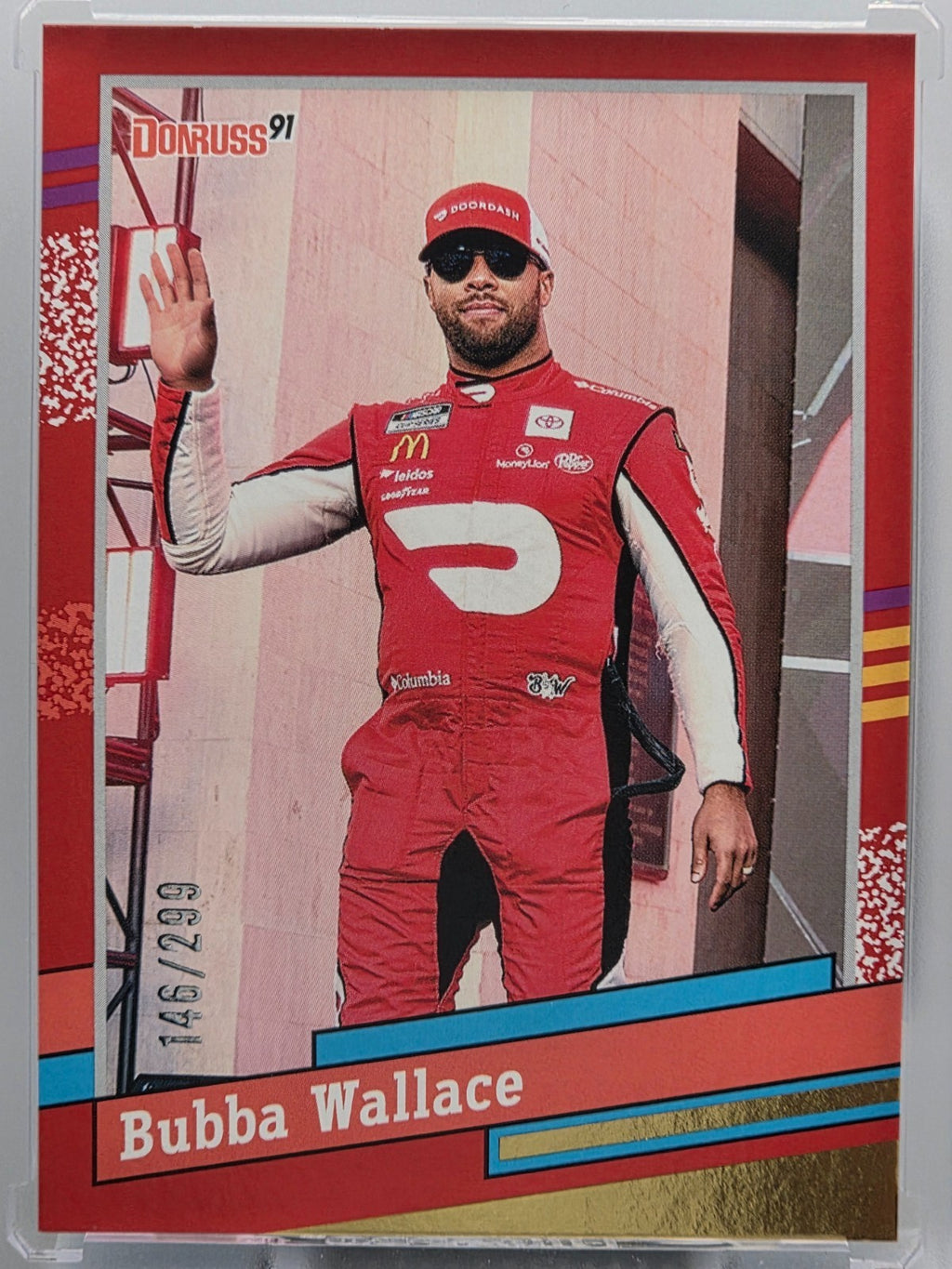 2024 Panini Donruss - Bubba Wallace - Throwback - Red /299 - #128 - Buy 3 Get 1!