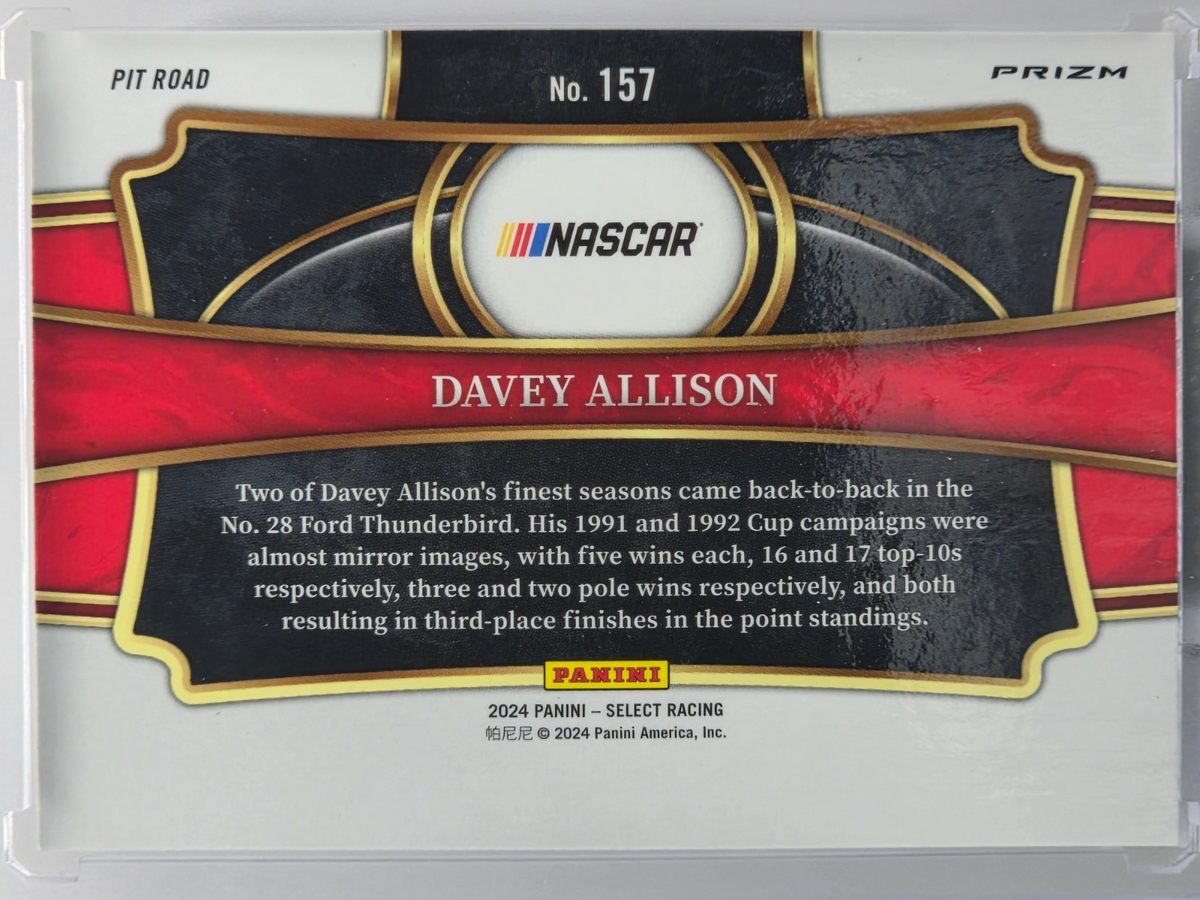 2024 Panini Select - Davey Allison - Silver Holo Prizm - #157 - Buy 3 Get 1