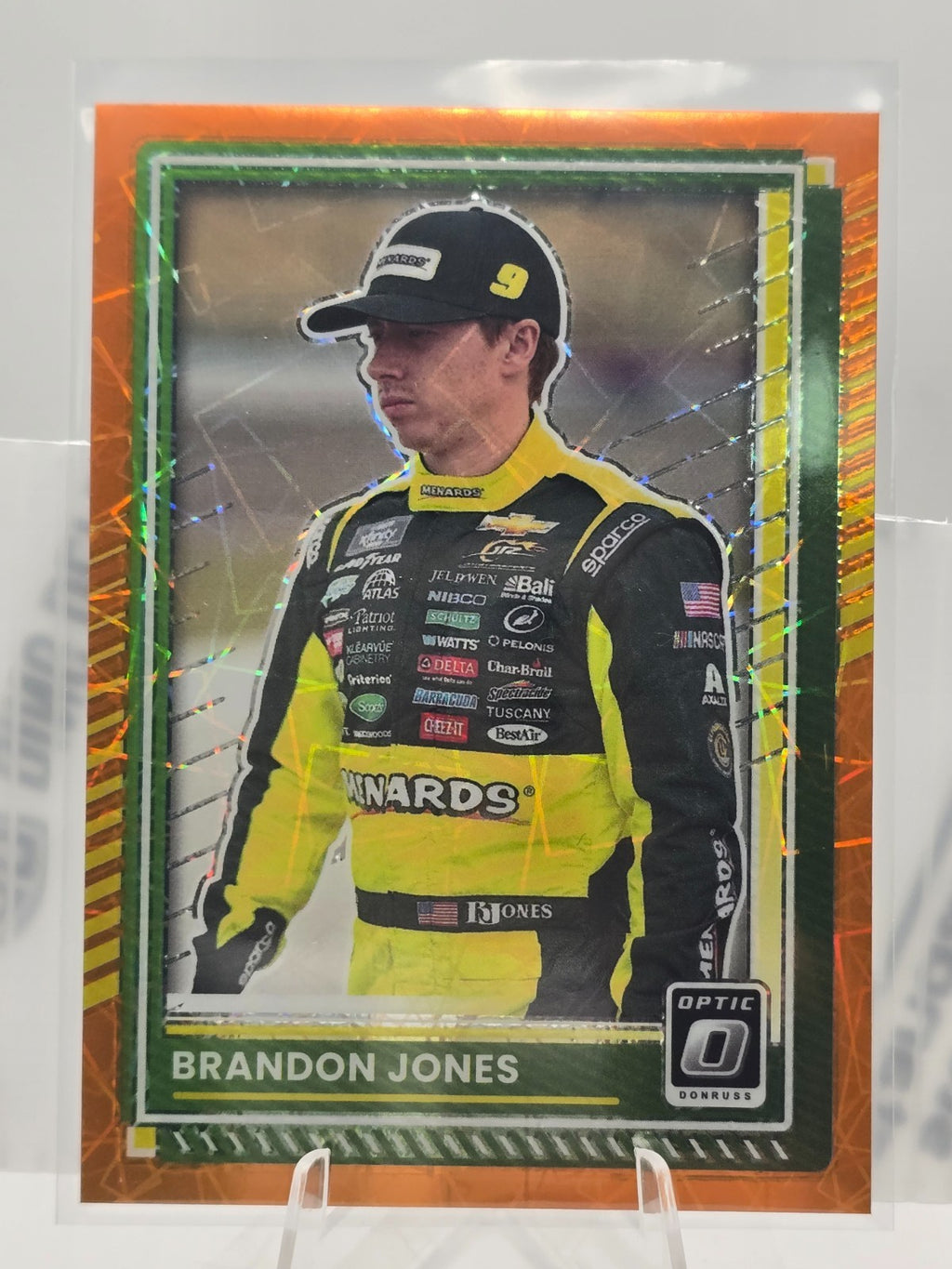 2025 Panini Donruss Racing Optic - #9 Brandon Jones - Orange Velocity