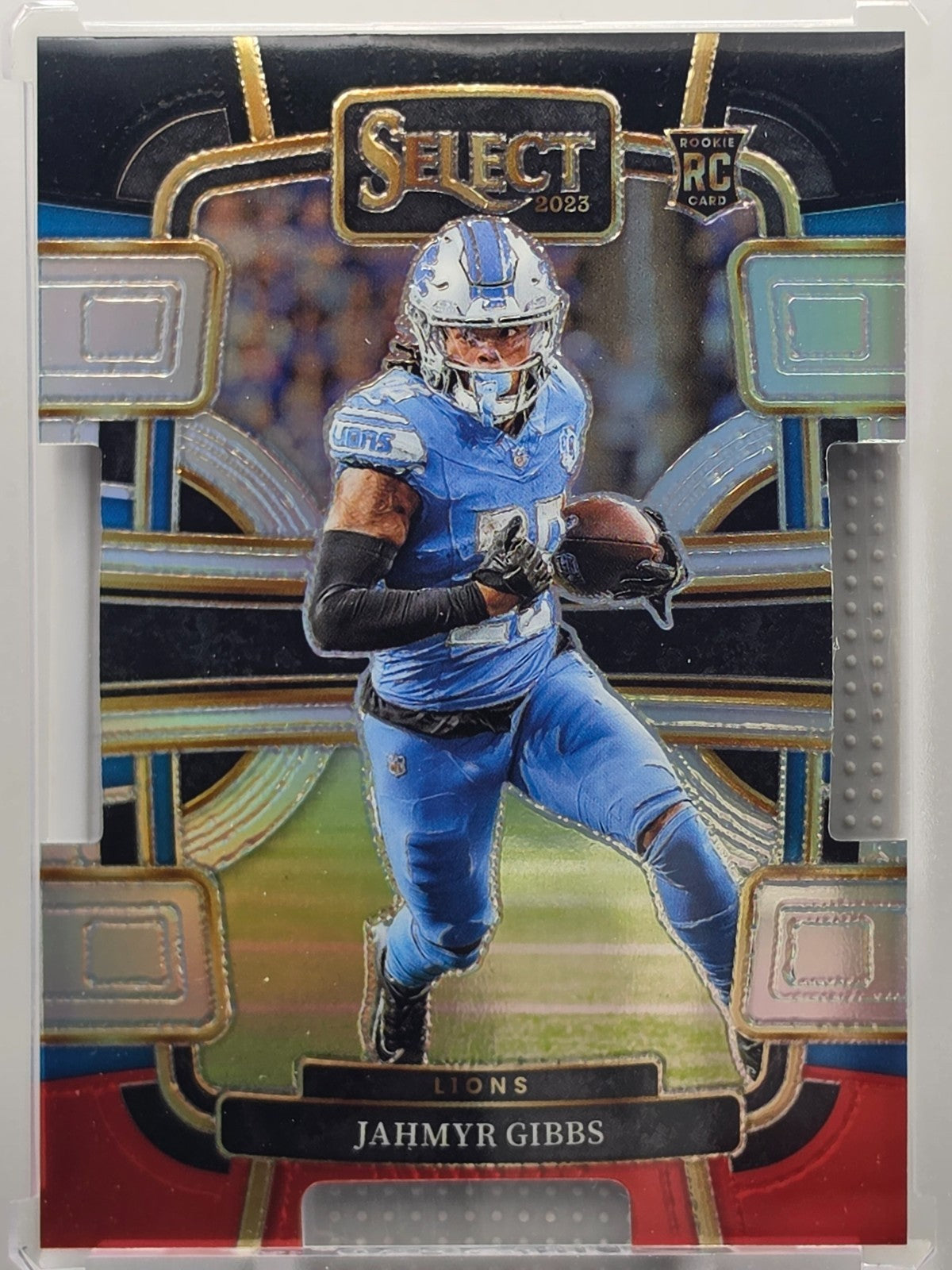 2023 Panini Select - Jahmyr Gibbs (RC) - Black & Red Die-Cut - #34