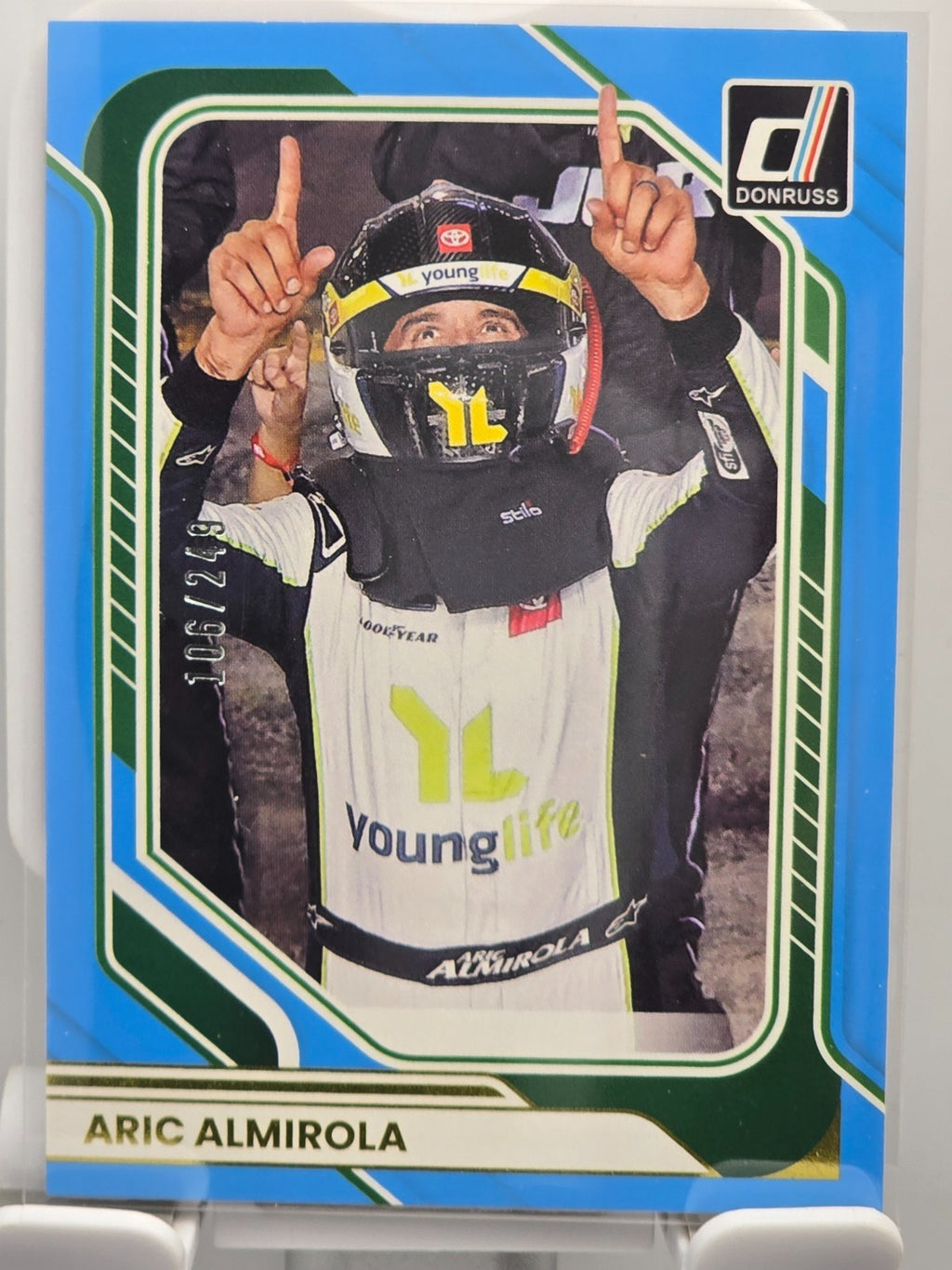 2026 Donruss NASCAR Racing - #84 Aric Almirola - Carolina Blue Base /249