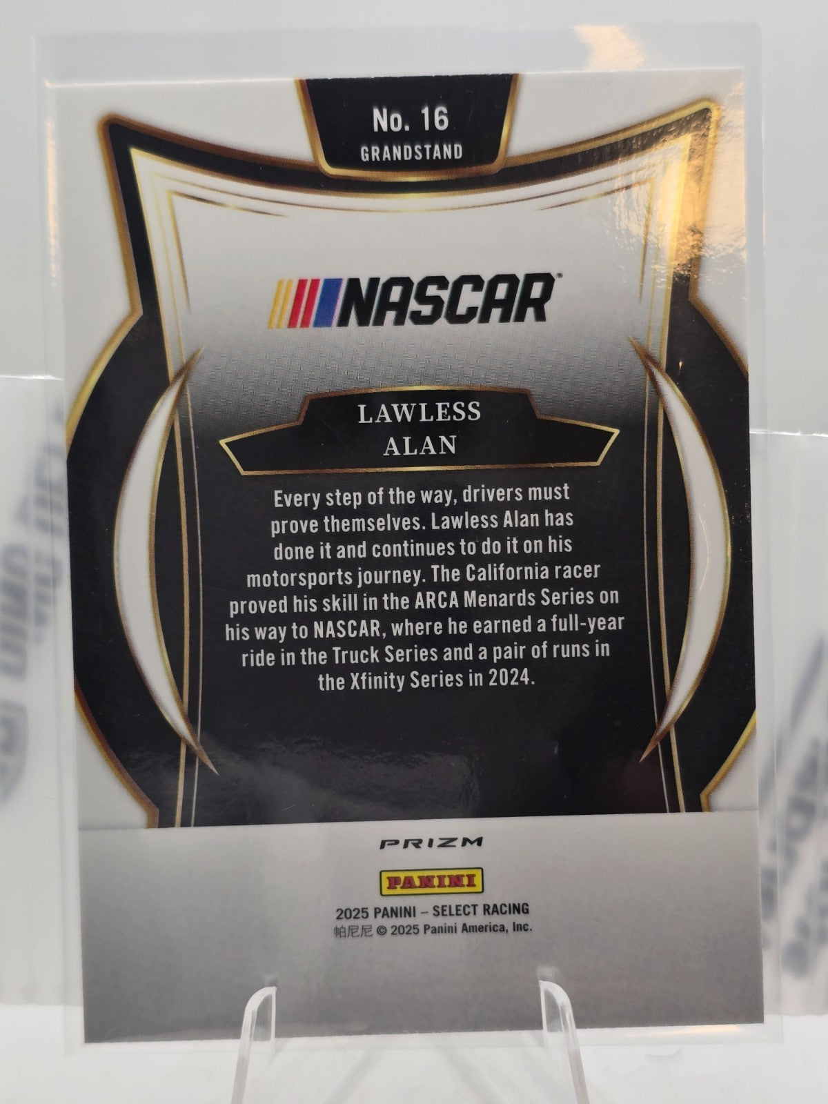 2025 Select Nascar Racing - #16 Lawless Alan - Grandstand - Holo