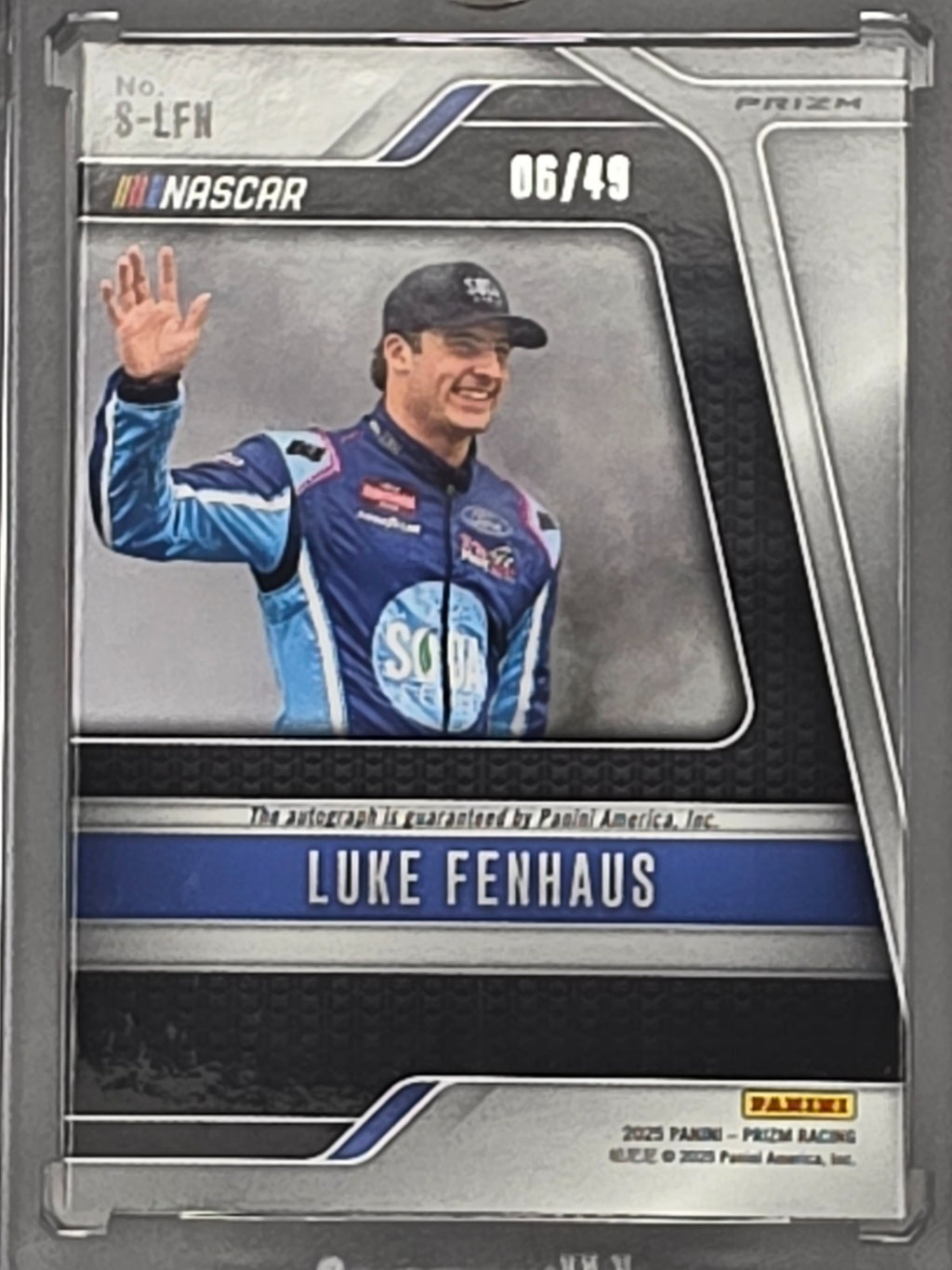 2025 Prizm Nascar Racing - Luke Fenhaus (RC) - Scripts - Blue /49 - #S-LFN