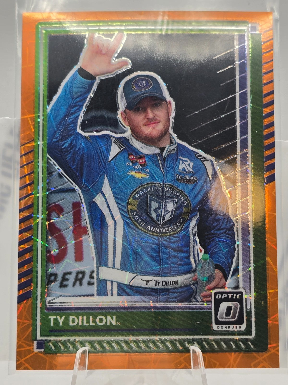 2025 Donruss Optic NASCAR Racing - #73 Ty Dillon - Orange Velocity Prizm