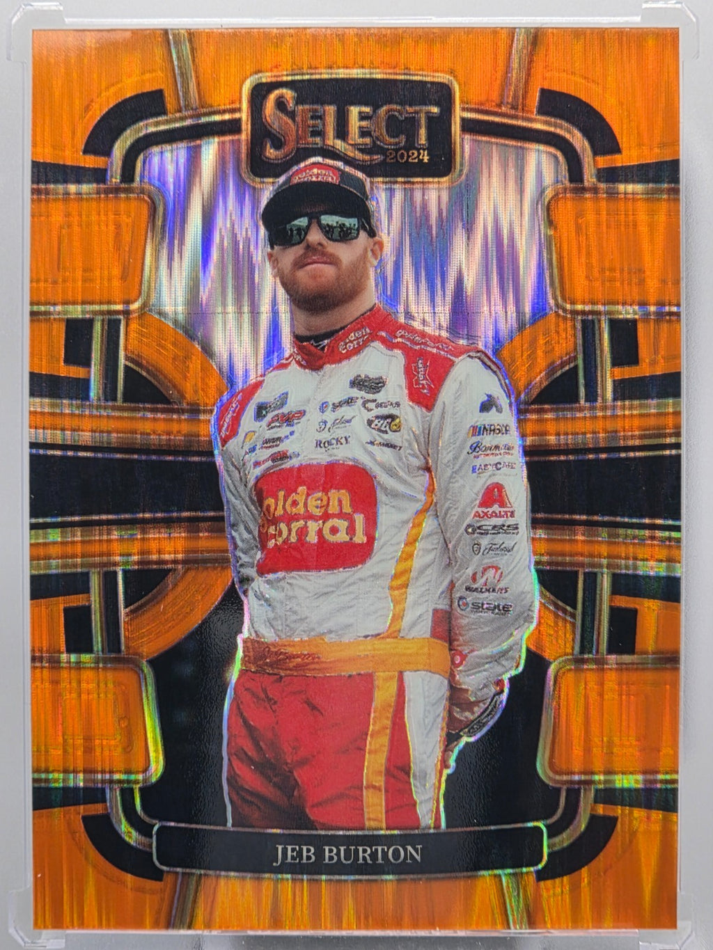2024 Panini Select - Jeb Burton - Orange Flash Prizm - #46 - Buy 3 Get 1!