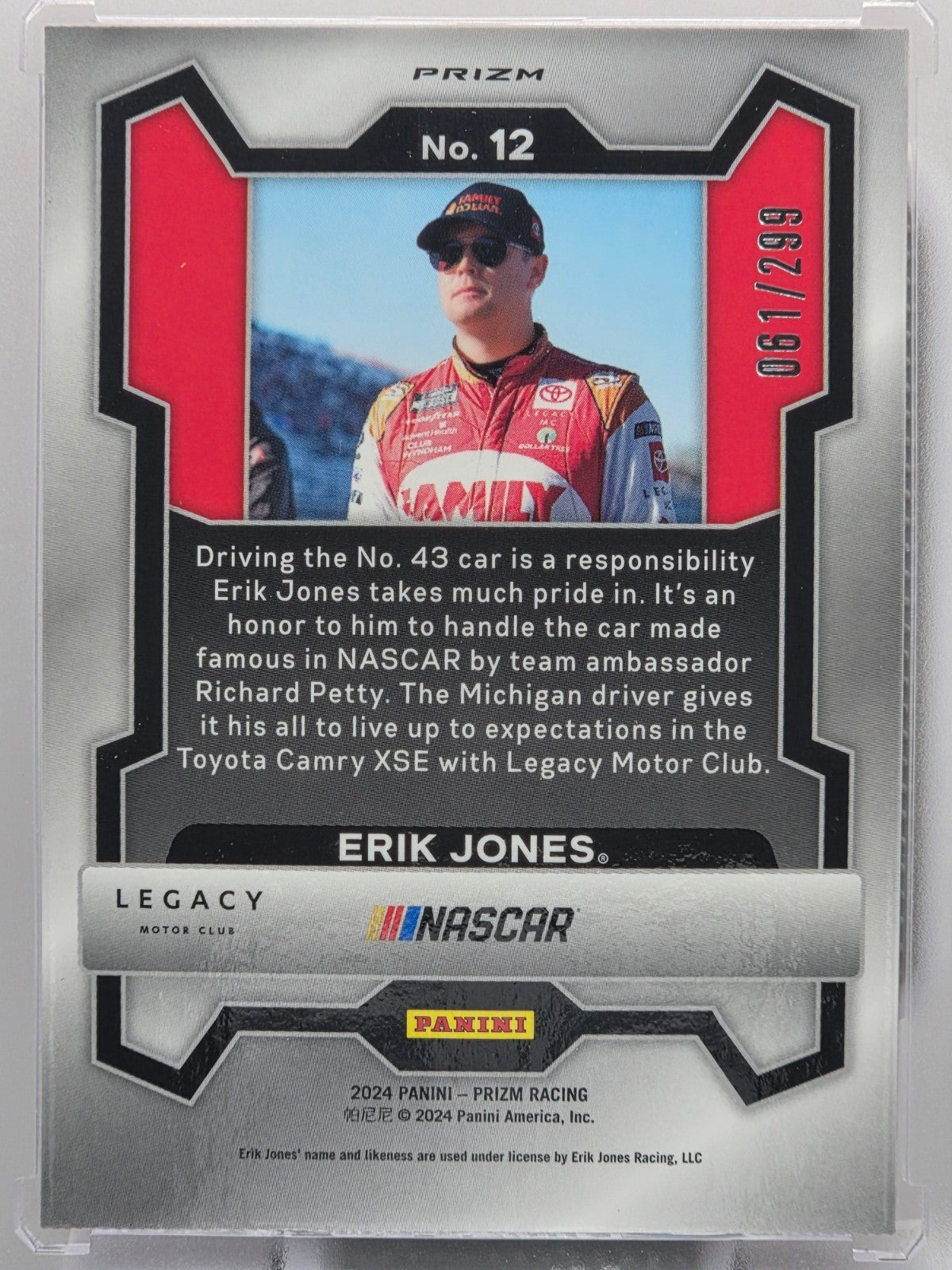 2024 Prizm Racing - Erik Jones - Red Prizm /299 - #12