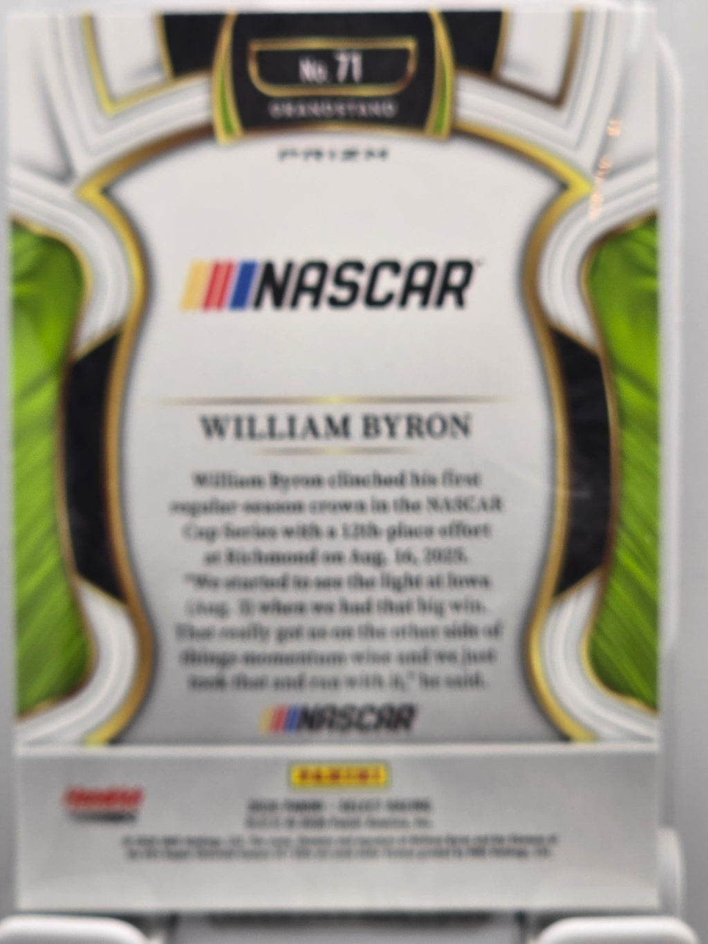 2026 Select Racing - #71 William Byron - Grandstand - Silver SP