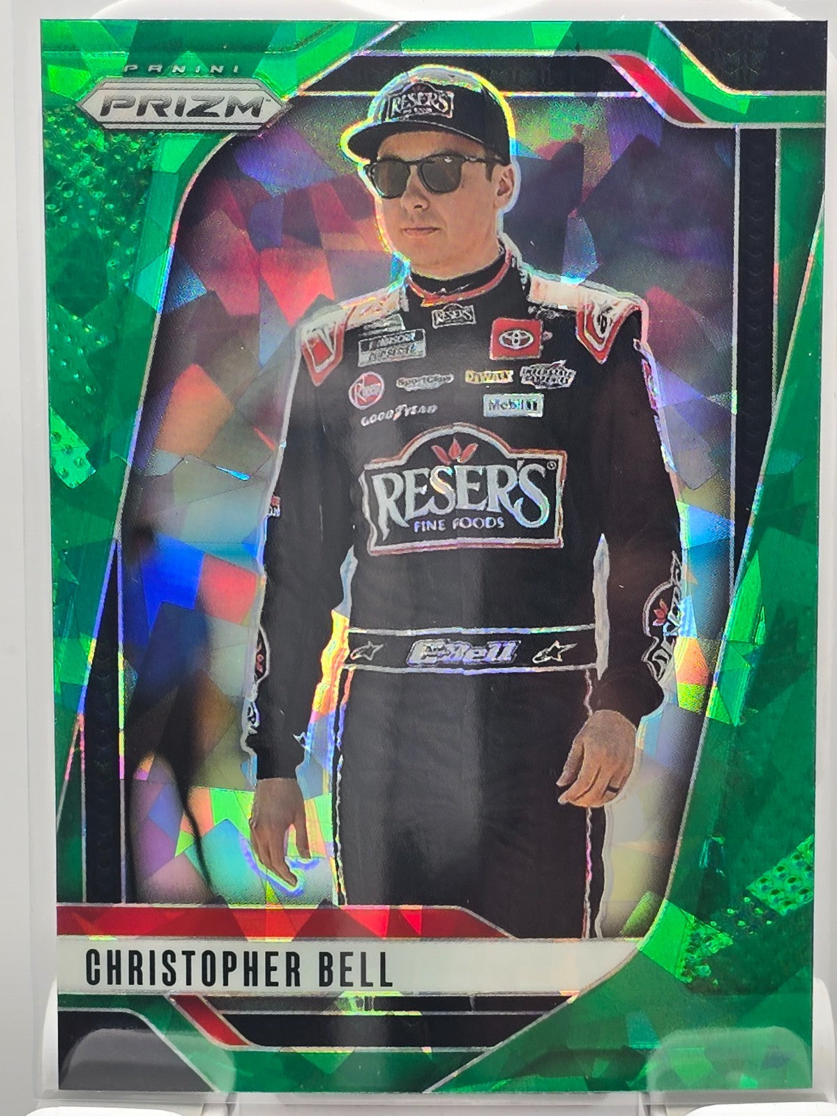 2025 Prizm Nascar Racing - #62 Christopher Bell - Green Cracked Ice Prizm