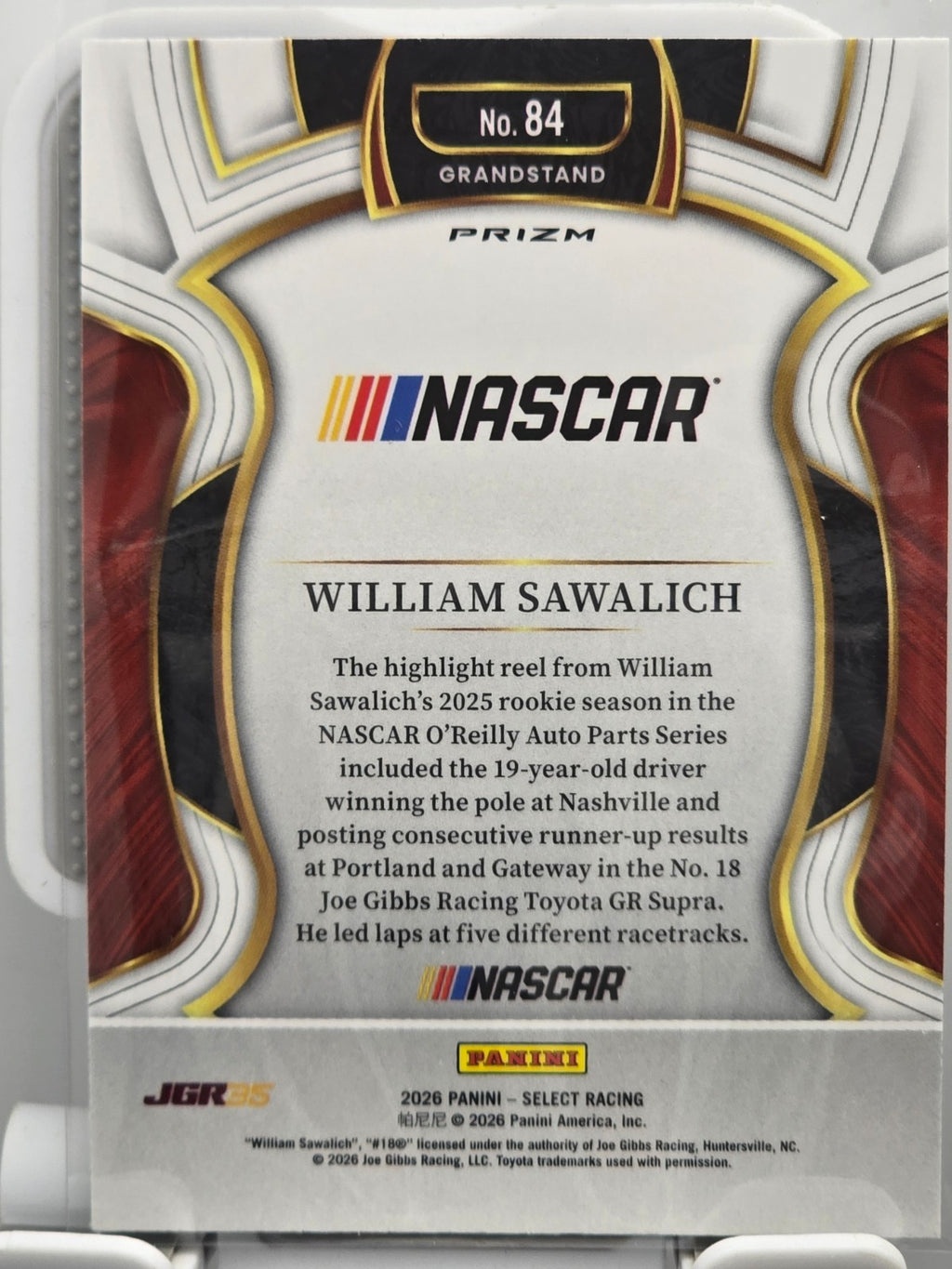 2026 Select Racing - #84 William Sawalich - Grandstand - Silver SP