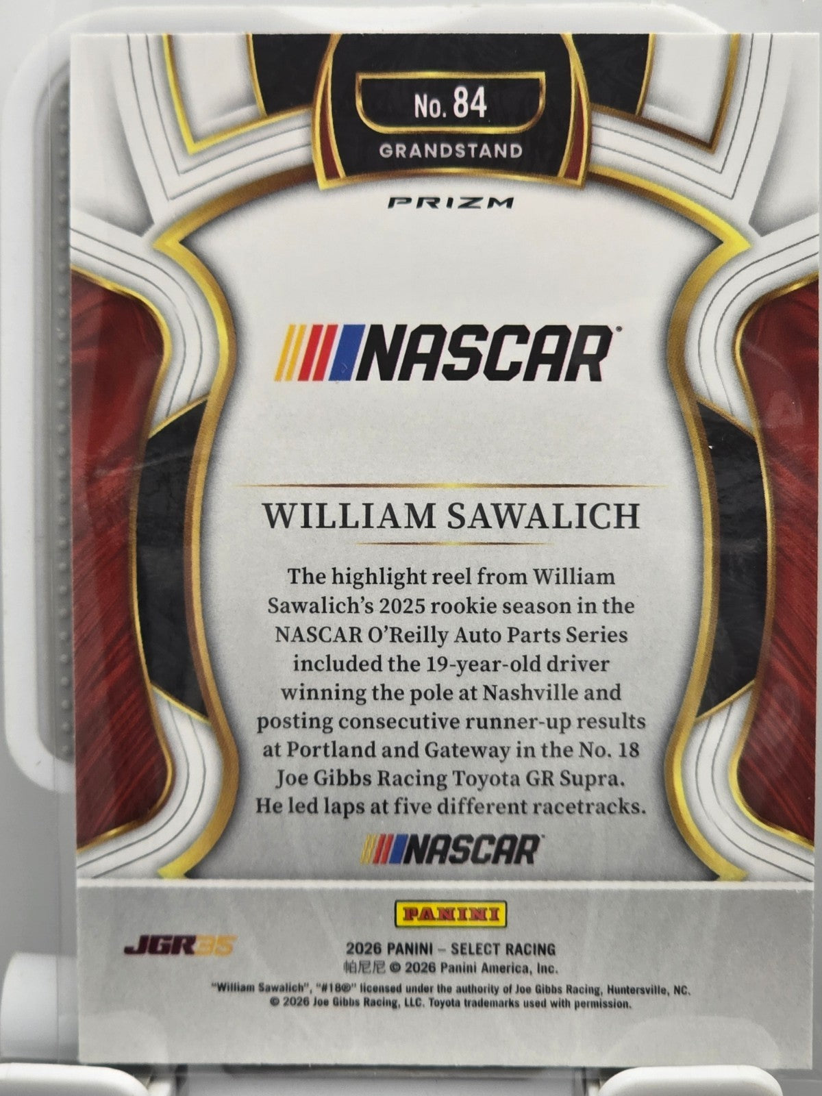 2026 Select Racing - #84 William Sawalich - Grandstand - Silver SP