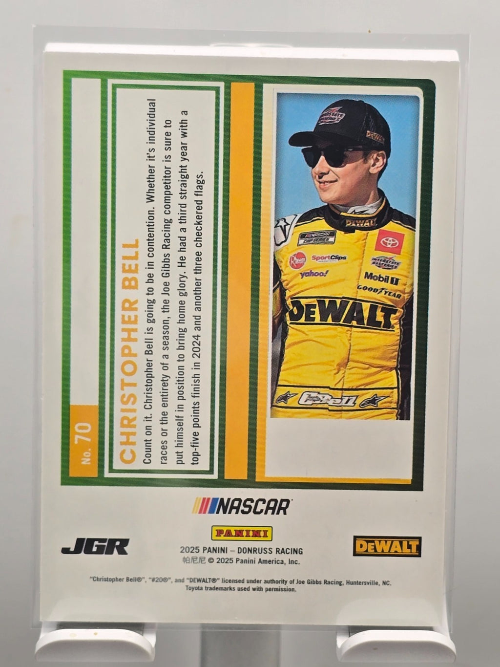 2025 Donruss NASCAR Racing - #70 Christopher Bell - Purple /99