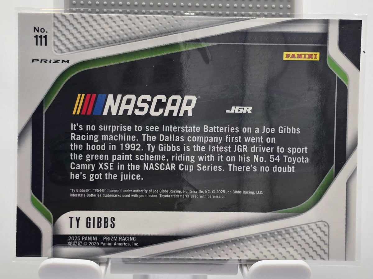2025 Nascar Prizm Racing - #111 Ty Gibbs (Car) - Silver Prizm