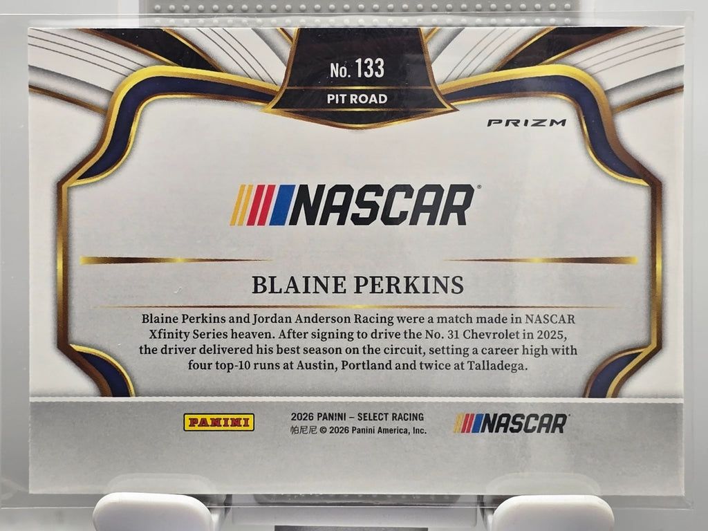 2026 Select Racing - #133 Blaine Perkins - Pitroad - Silver SP - Buy 3 Get 1