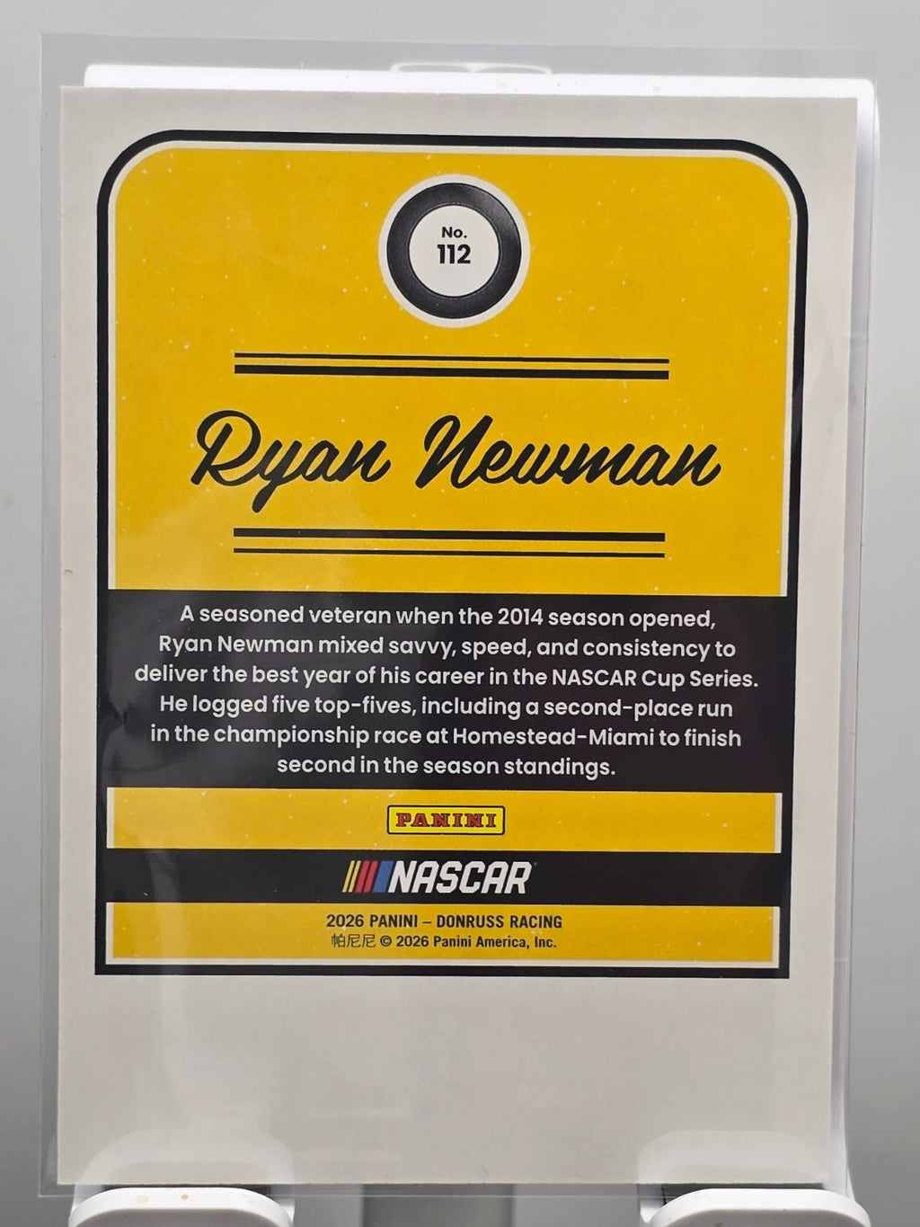 2026 Donruss NASCAR Racing - #112 Ryan Newman - Throwback - Blue /199