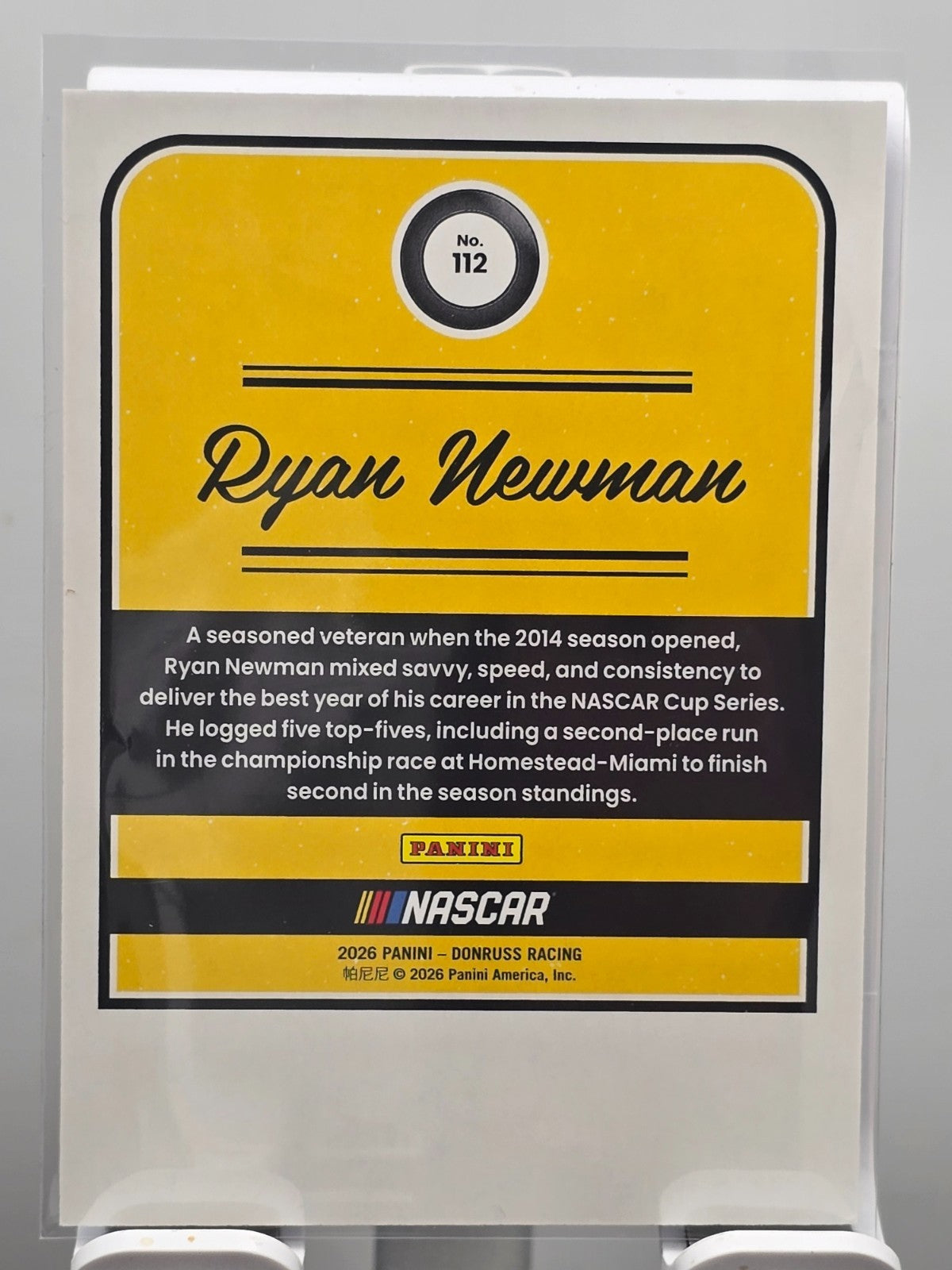 2026 Donruss NASCAR Racing - #112 Ryan Newman - Throwback - Blue /199