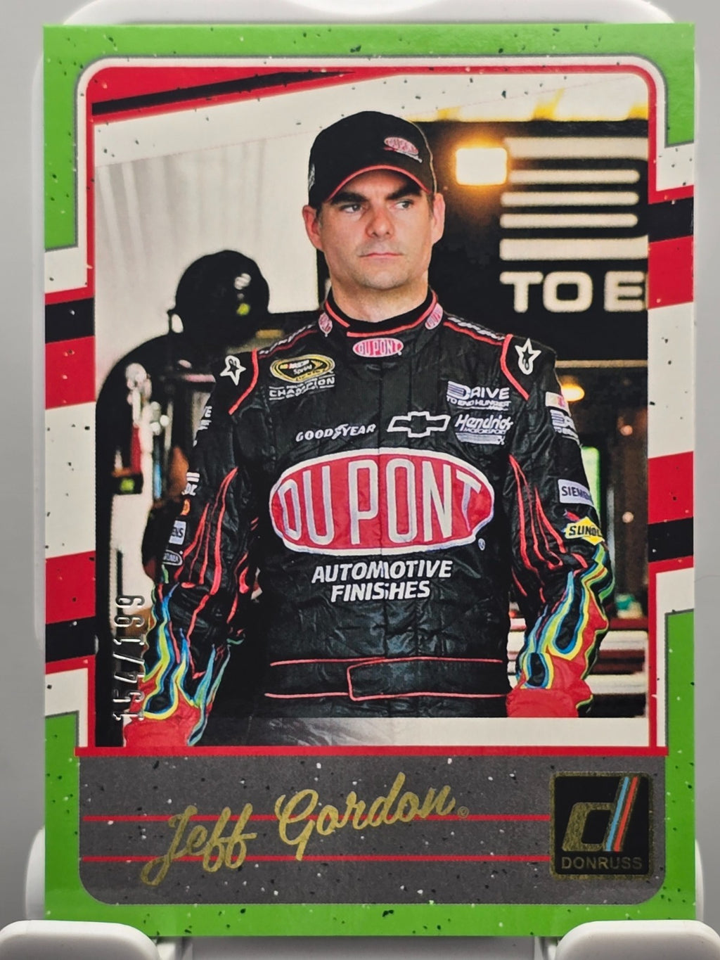 2026 Panini Donruss Racing - Jeff Gordon #117 - Throwback - Lime Green /199