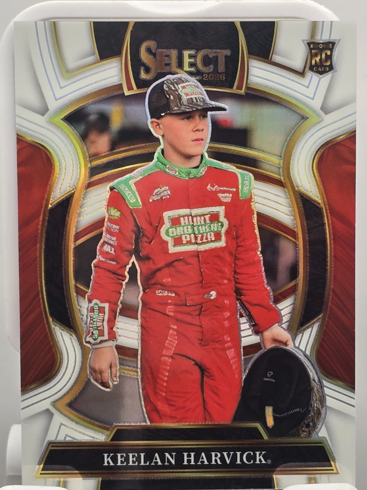 2026 Panini Select Racing - #4 Keelan Harvic (RC) - Grandstand - White /99