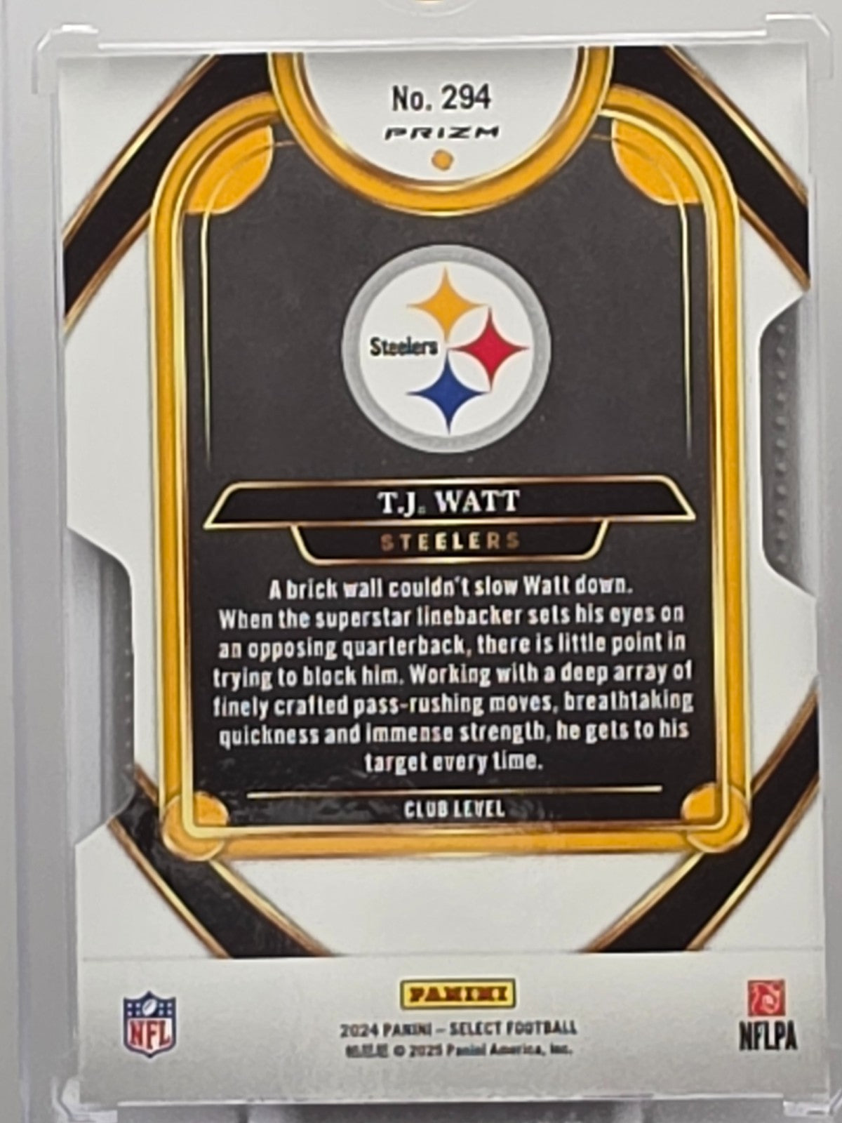 2024 Panini Select - T.J. Watt - Silver Prizm - #294 **Buy 3 Get 1**