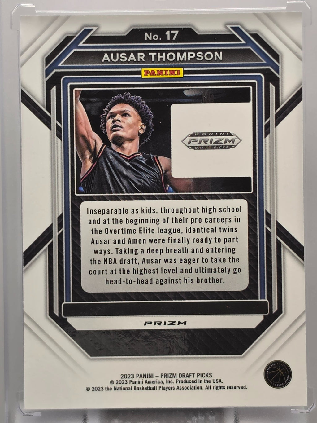 2023-24 Panini Prizm Draft Picks - Ausar Thompson (RC) - Purple Wave Prizm - #17