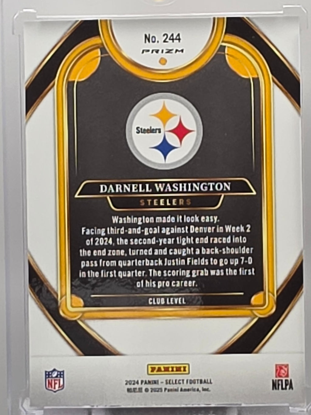 2024 Panini Select - Darnell Washington - Shock Prizm - #244 **Buy 3 Get 1**