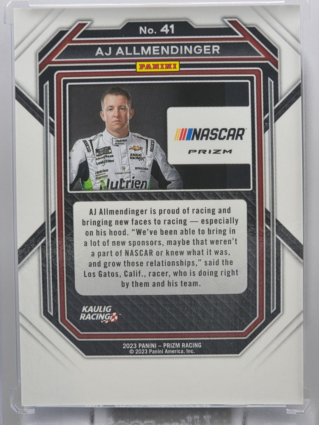 2023 Prizm Racing - AJ Allmendinger - Blue & Carolina Blue Hyper Prizm - #41