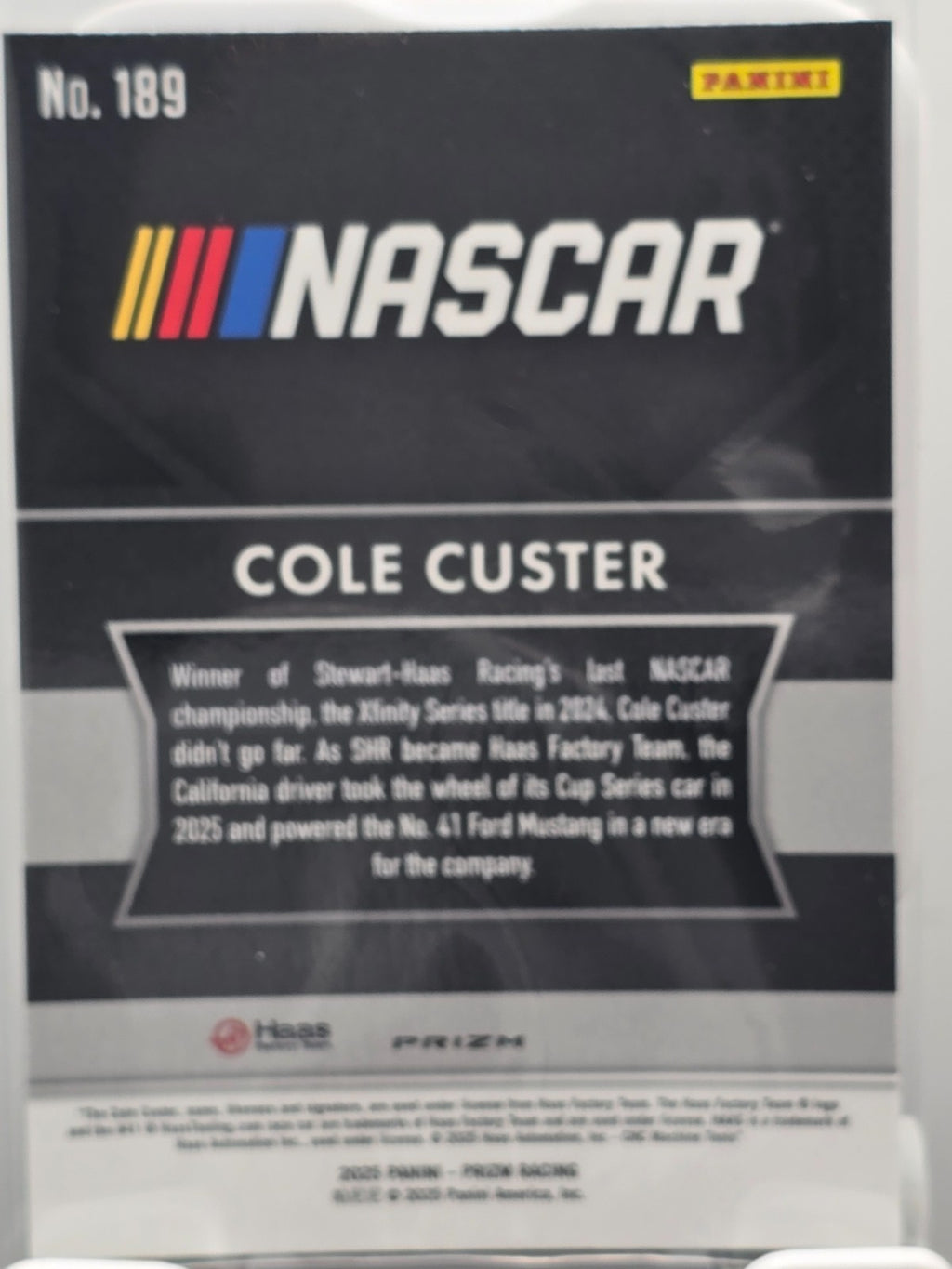 2025 Prizm Racing - #189 Cole Custer - Throwback - Green Prizm