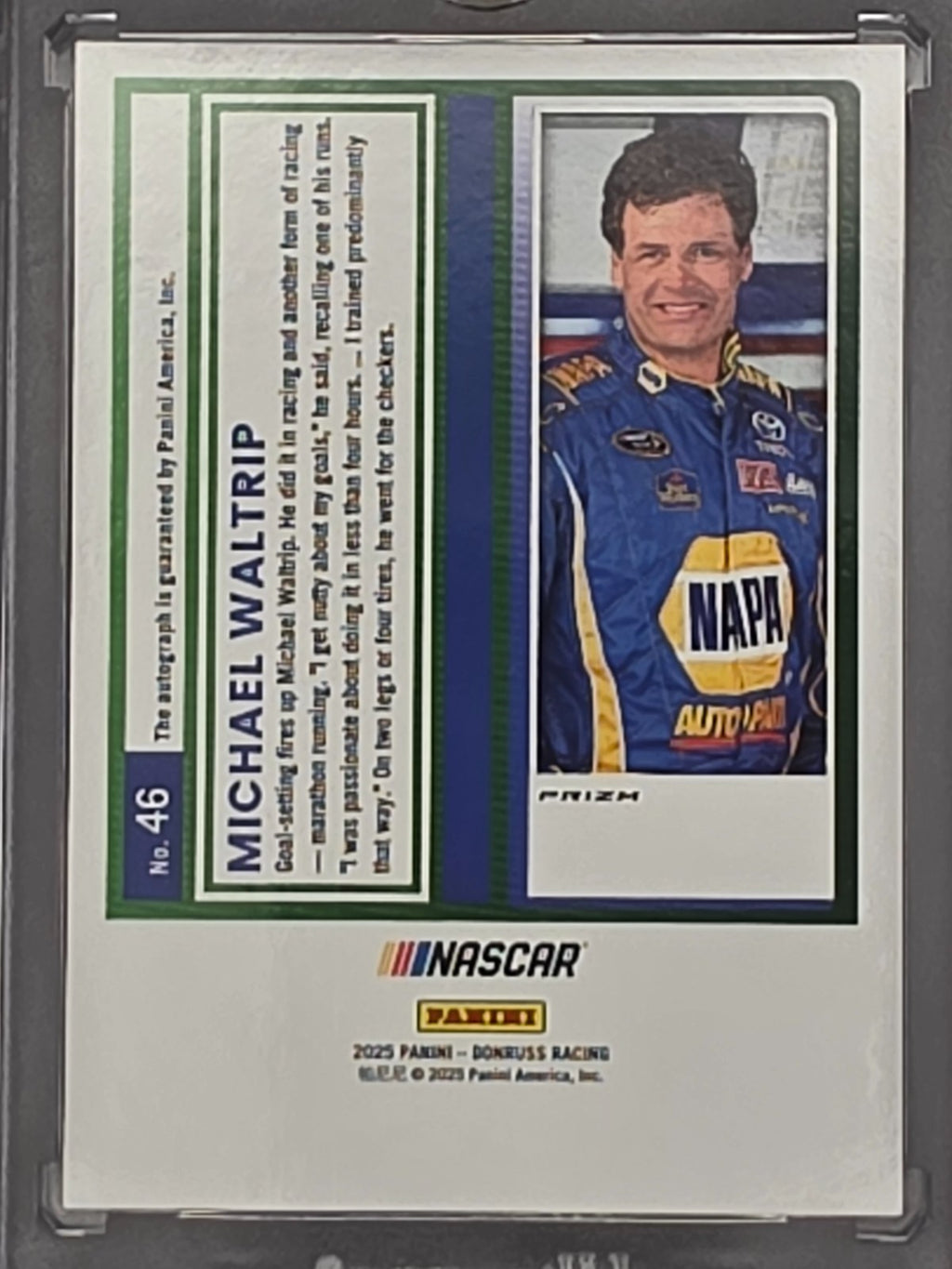 2025 Panini Donruss - Michael Waltrip - Blue Optic Autograph - #46