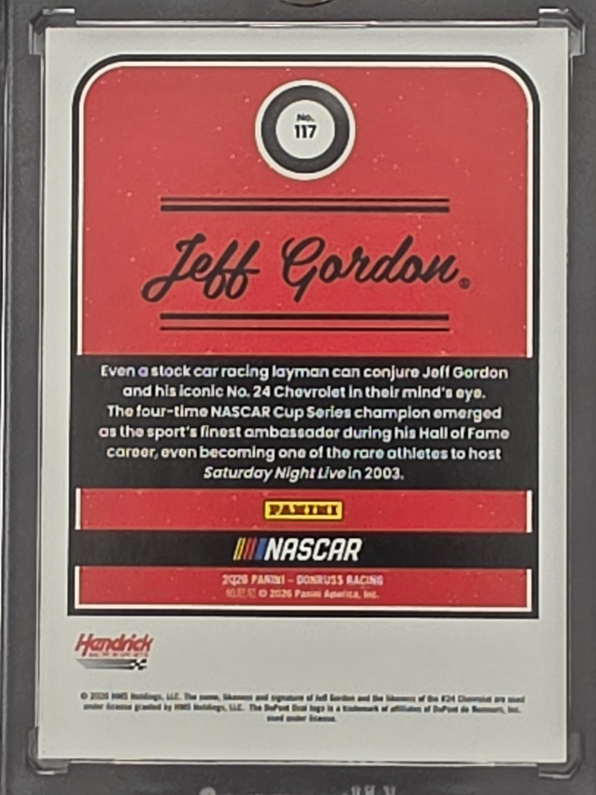2026 Panini Donruss - Jeff Gordon - Throwback Purple /99 - #117