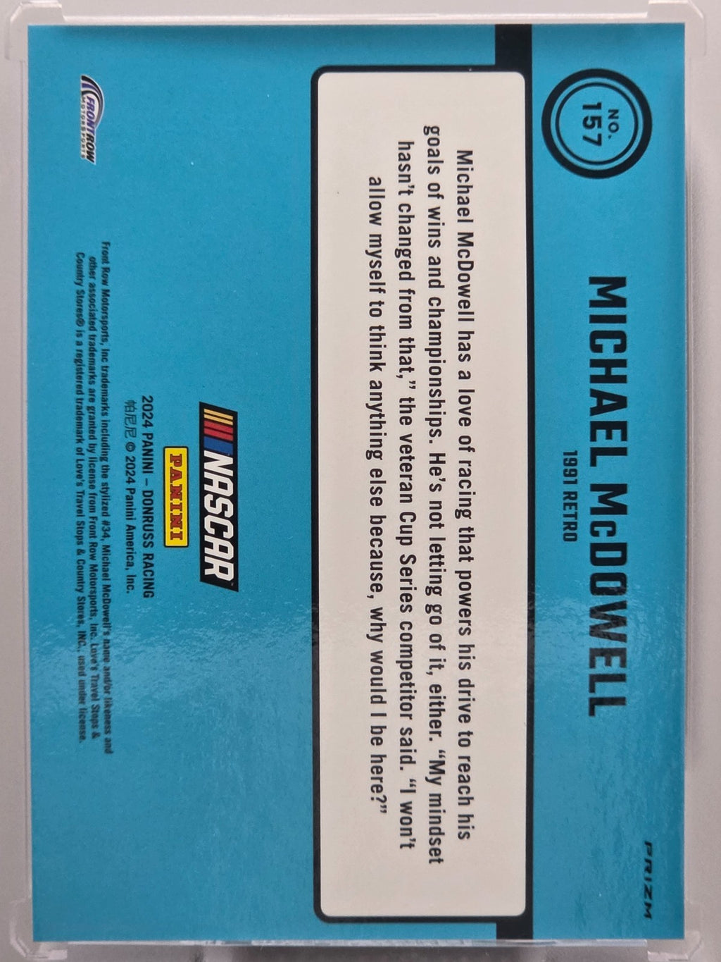 2024 Panini Donruss - Michael McDowell - Blue Velocity - #157 - Buy 3 Get 1!
