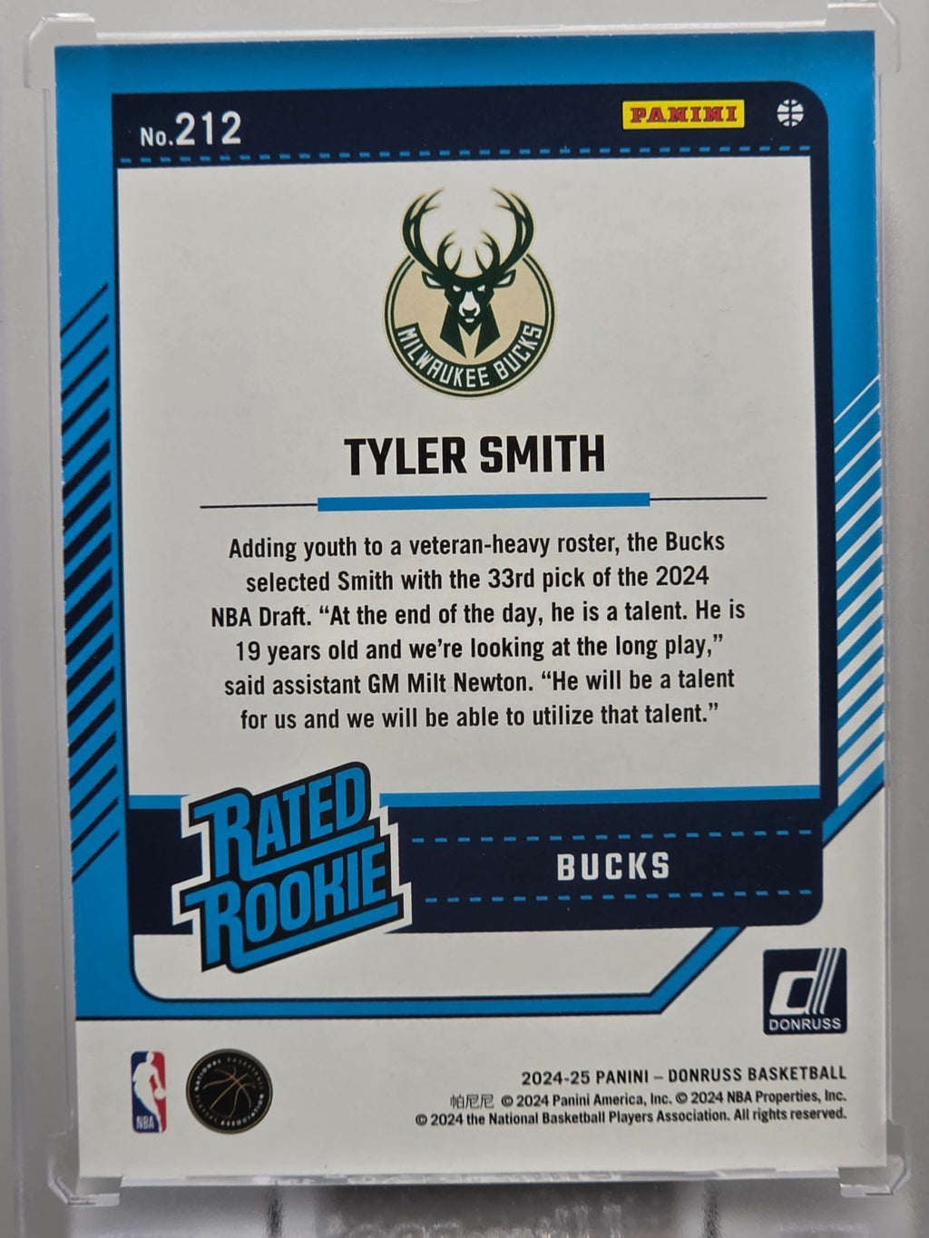 2023-24 Donruss - Tyler Smith (RC) - Holo Green Laser - #212