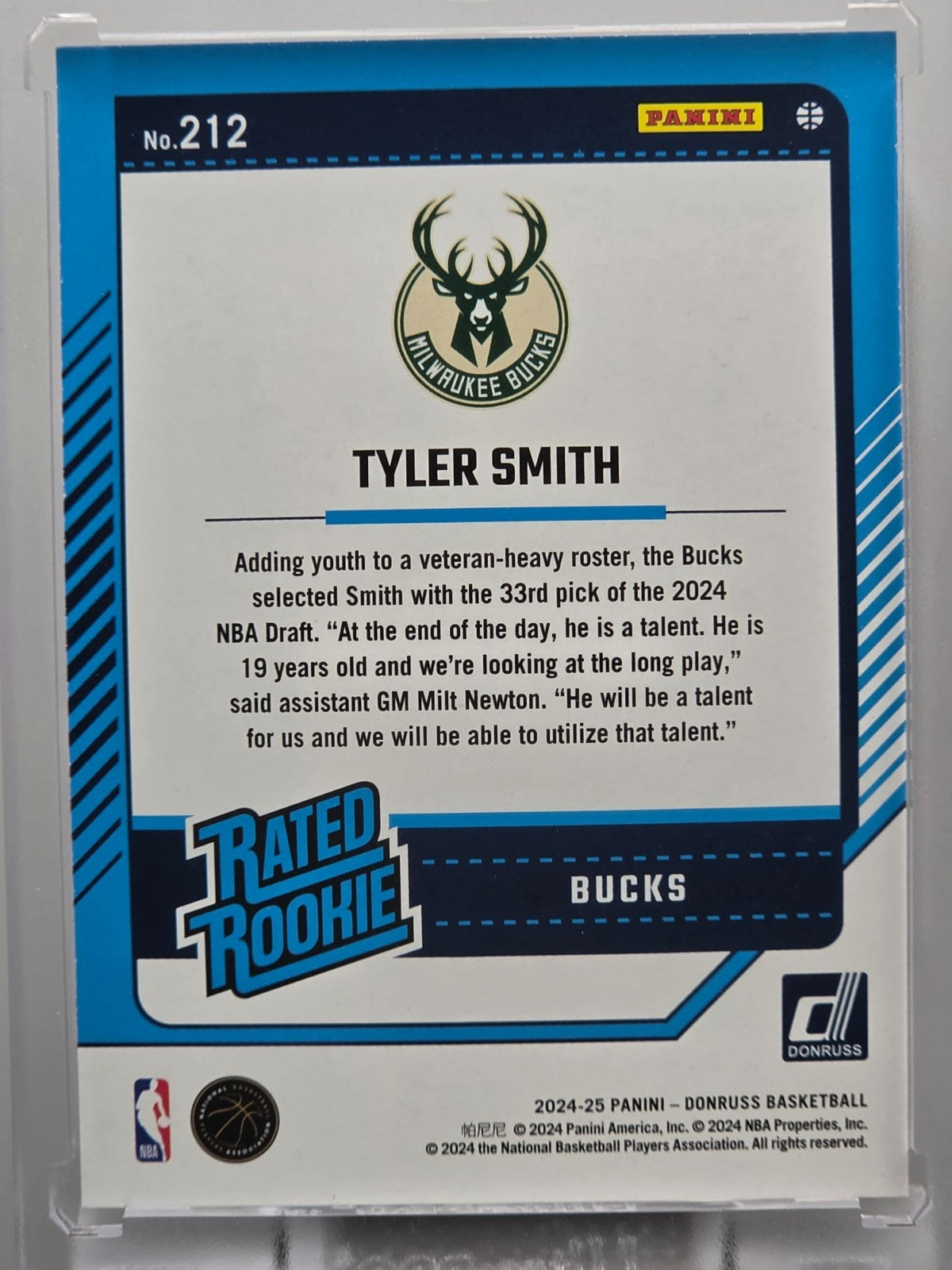 2023-24 Donruss - Tyler Smith (RC) - Holo Green Laser - #212