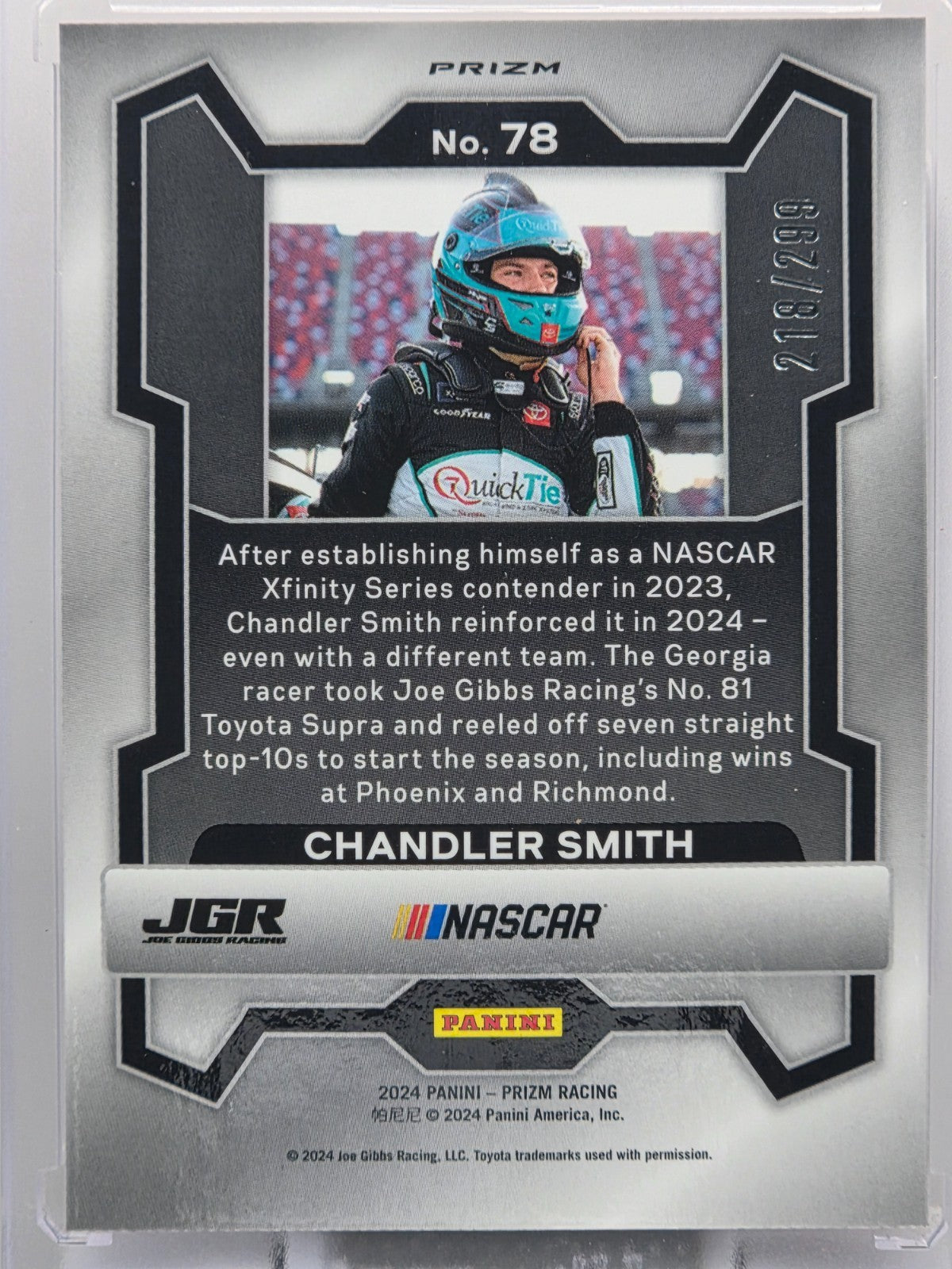 2024 Prizm Racing - Chandler Smith - Red Prizm /299 - #78