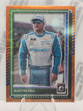 2025 Panini Donruss Racing Optic - #74 Austin Hill  - Orange Velocity