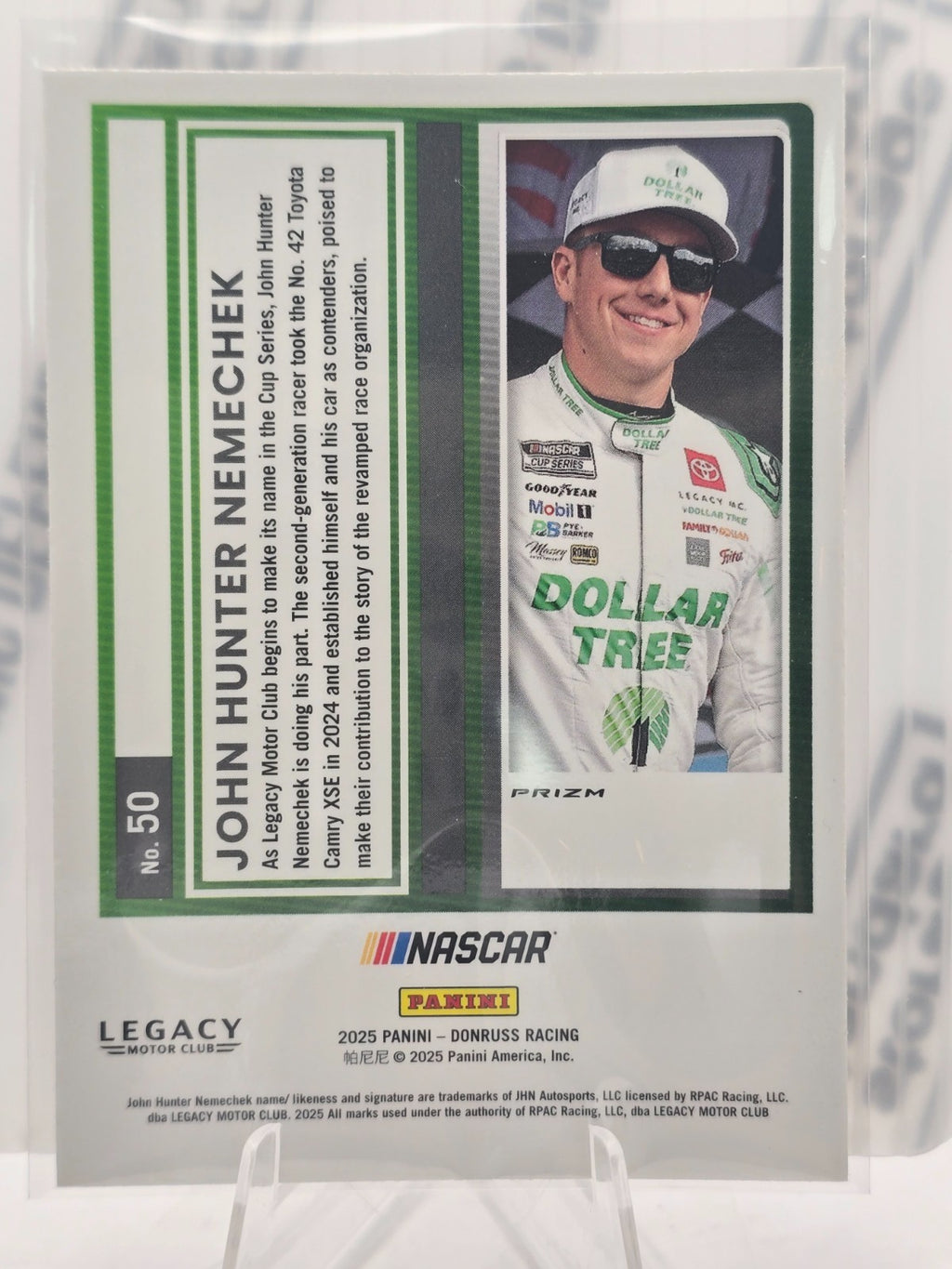 2025 Panini Donruss Racing Optic - #50 John Hunter Nemechek  - Orange Velocity