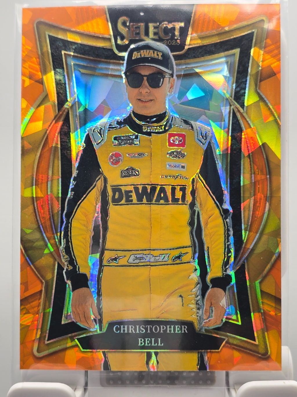 2025 Select Nascar Racing - #82 Christopher Bell - Grandstand - Orange Cracked