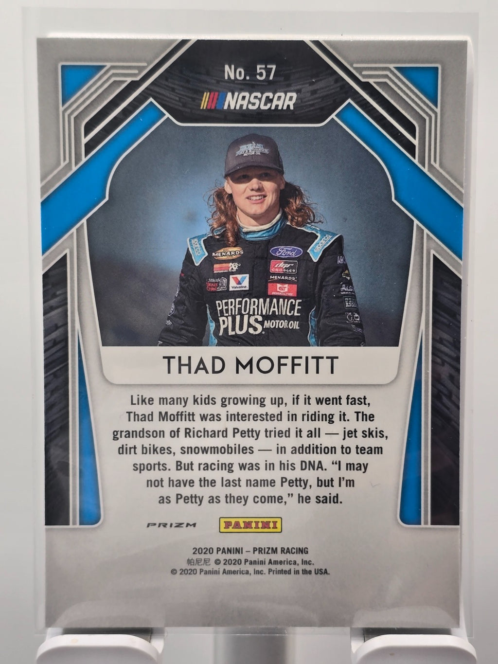 2020 Panini Prizm  - #57 Thad Moffitt RC - Silver Prizm