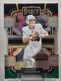 2023 Panini Select - Clayton Tune (RC) - Black & Green Die-Cut - #2