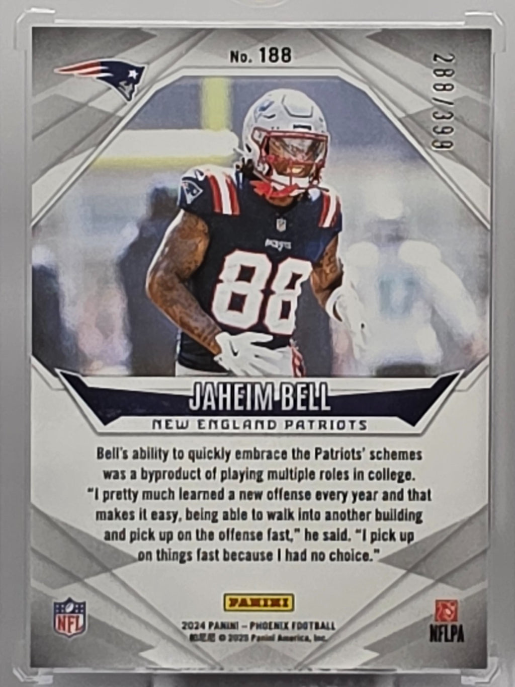2024 Panini Phoenix - Jaheim Bell (RC) - Helmet Variation /399 - #188
