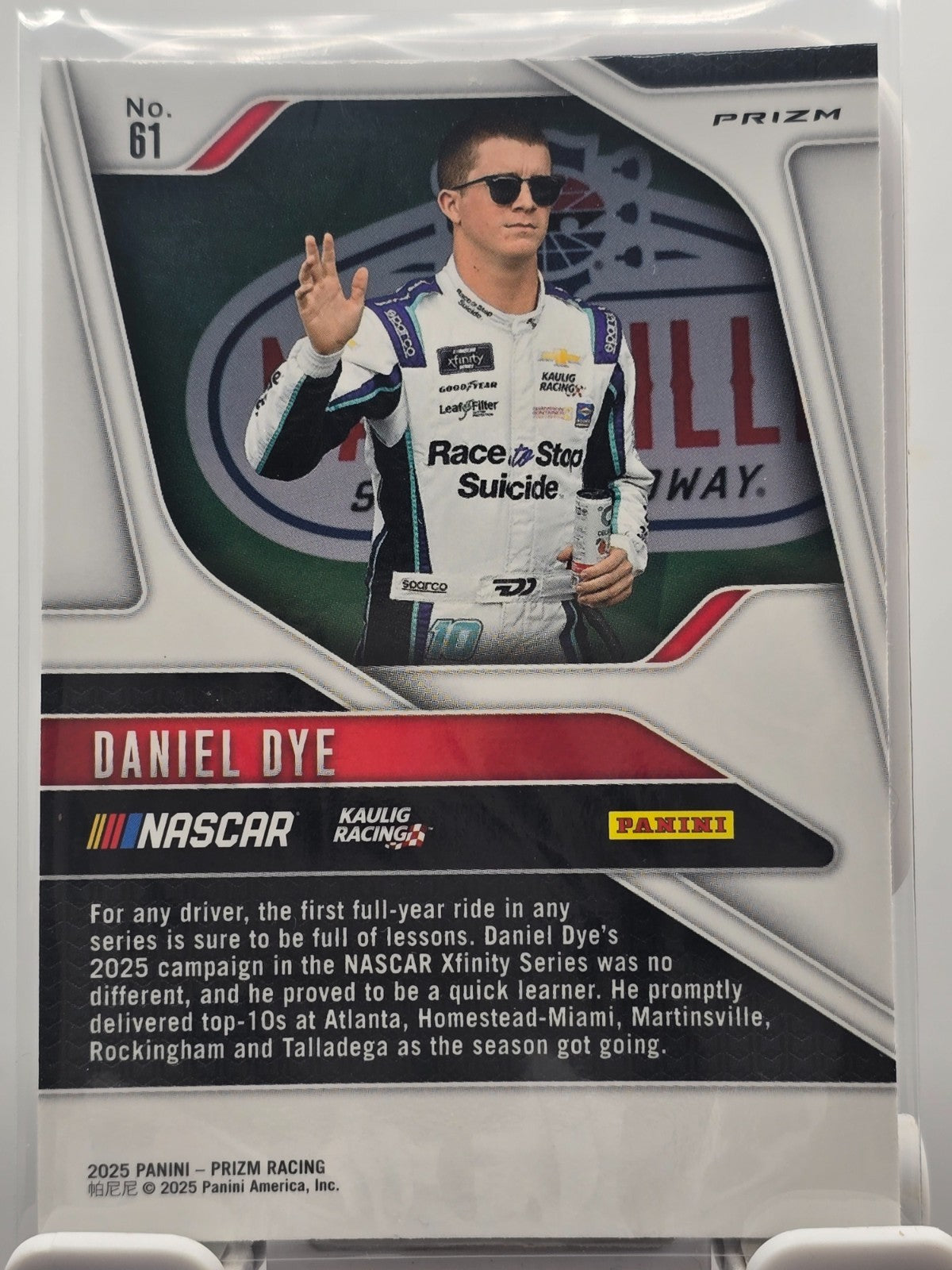 2025 Prizm Racing - #61 Daniel Dye -  Silver Prizm