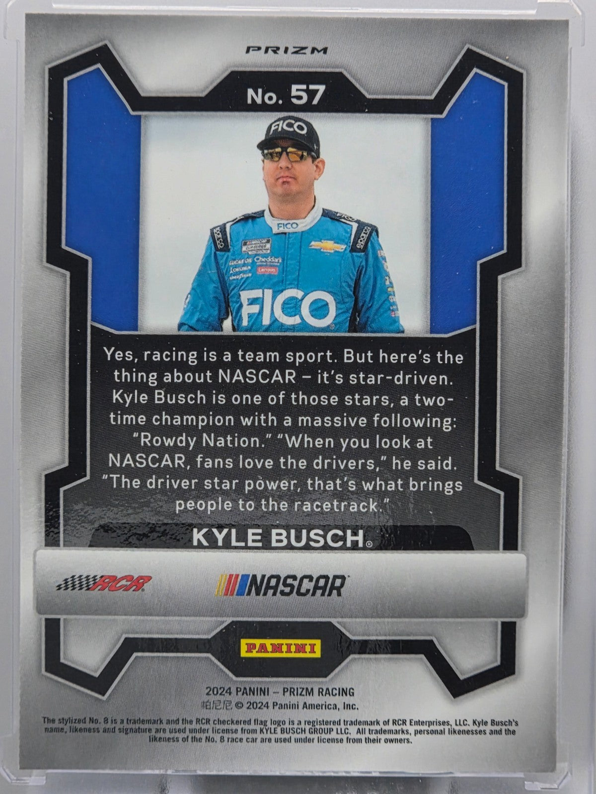 2024 Prizm Racing - Kyle Busch - Blue Ice Prizm - #57 - Buy 3 Get 1 Free!